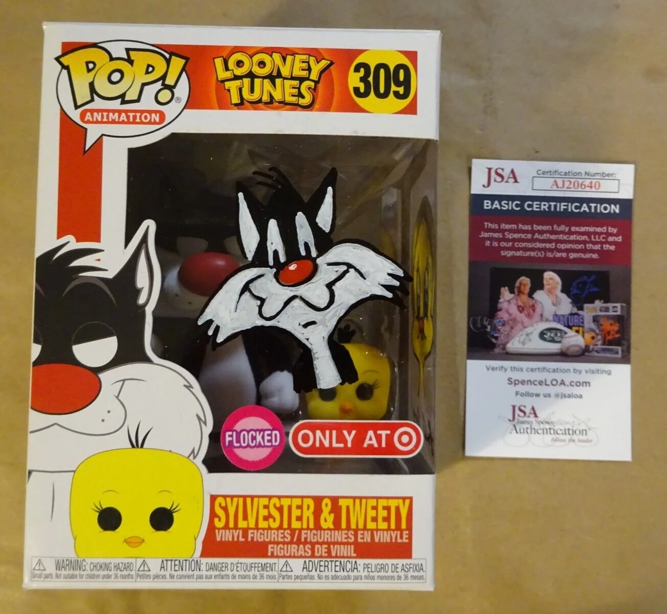 Richard Maurizio — Richard Maurizio Signed & Sketched Looney Tunes Sylvester & Tweety Funko Pop JSA