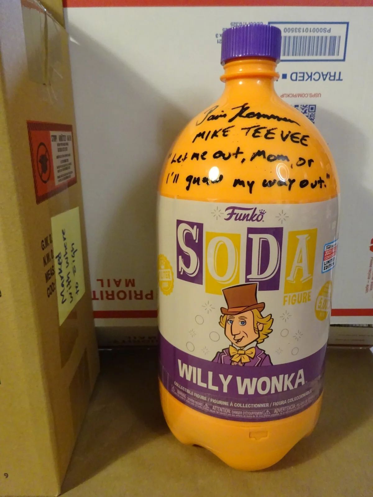Paris Themmen — Signed Paris Themmen Mike Teevee Autographed Willy Wonka Funko Soda OCCM COA, image 5