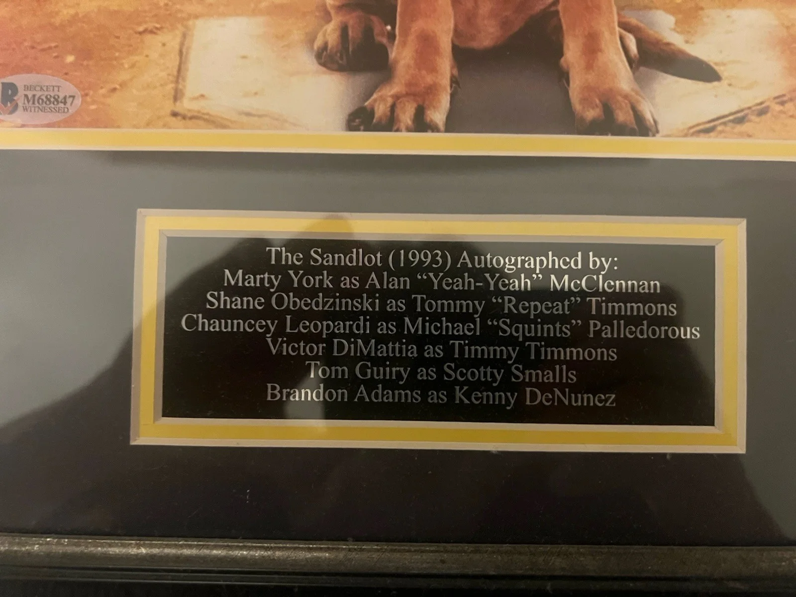 Marty York, Shane Obedzinski, Chauncey Leopardi, Victor DiMattia — The Sandlot Cast Autographed Framed Original Photo Beckett Authenticated, изображение 2