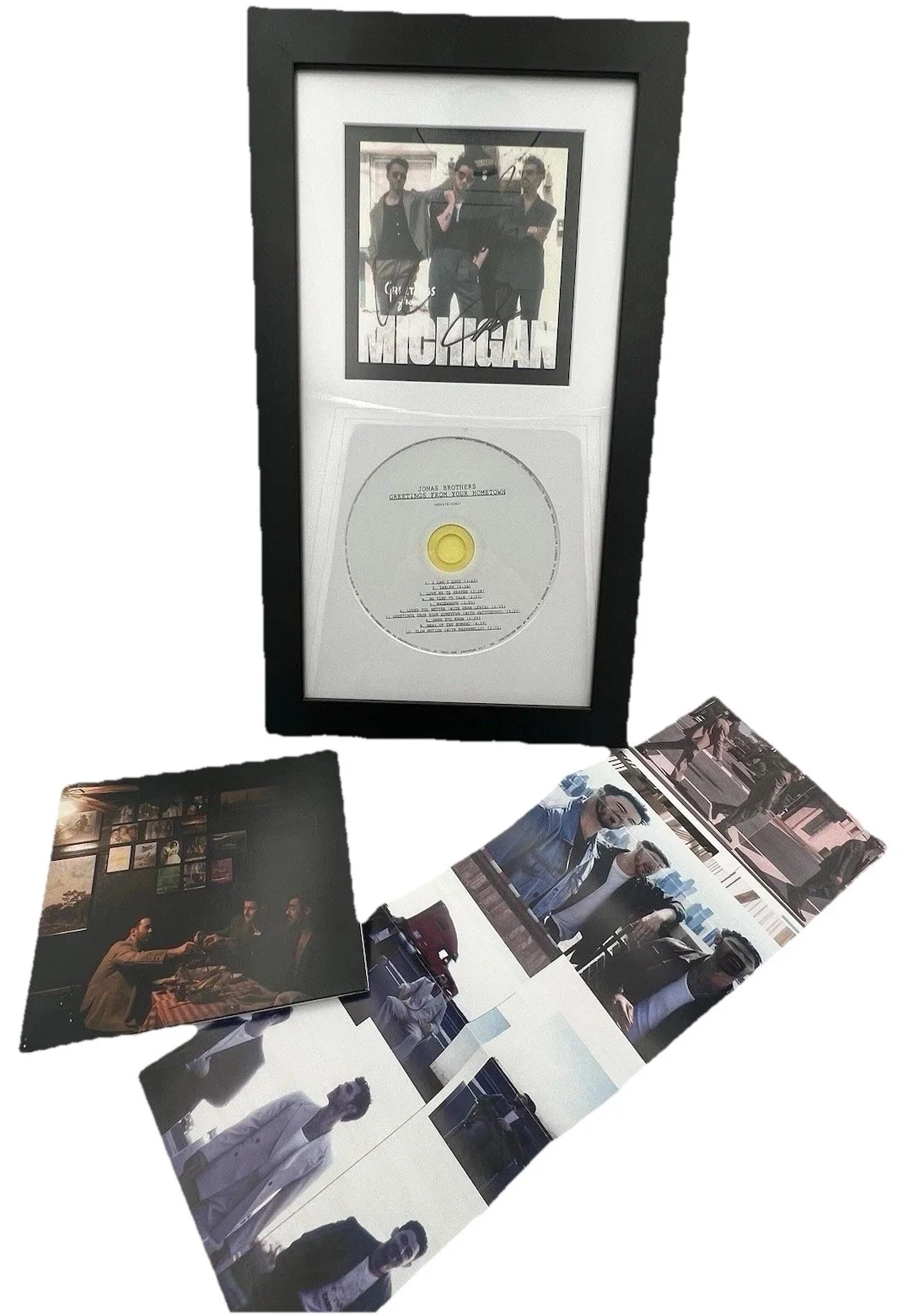 Jonas Brothers Michigan Greetings From Your Hometown Signed CD Framed, image 2