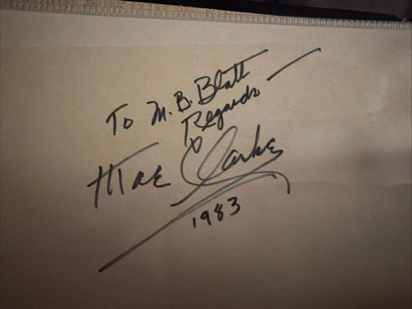 Mae Clarke Signed 3x5 Index Card Autograph 1983 Frankenstein, image 2