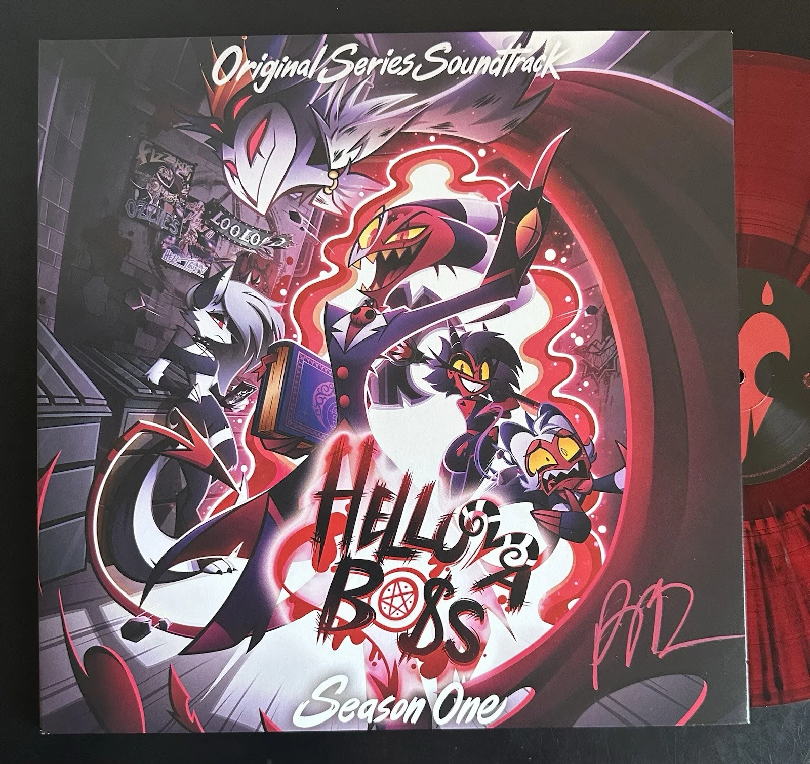 BRANDON ROGERS SIGNED HELLUVA BOSS VINYL RECORD SOUNDTRACK BLITZO LP JSA COA, image 2