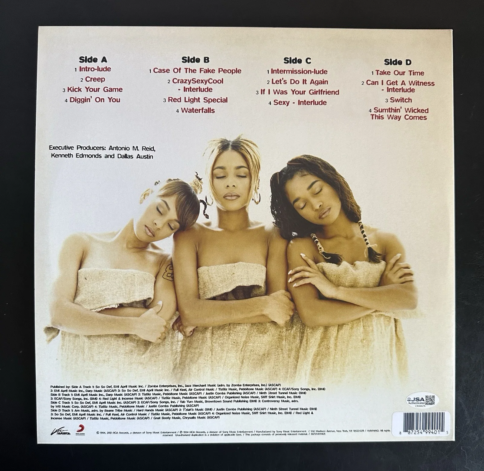 CHILLI SIGNED TLC CRAZYSEXYCOOL VINYL RECORD ALBUM LP JSA AUTHENTICATED, image 4