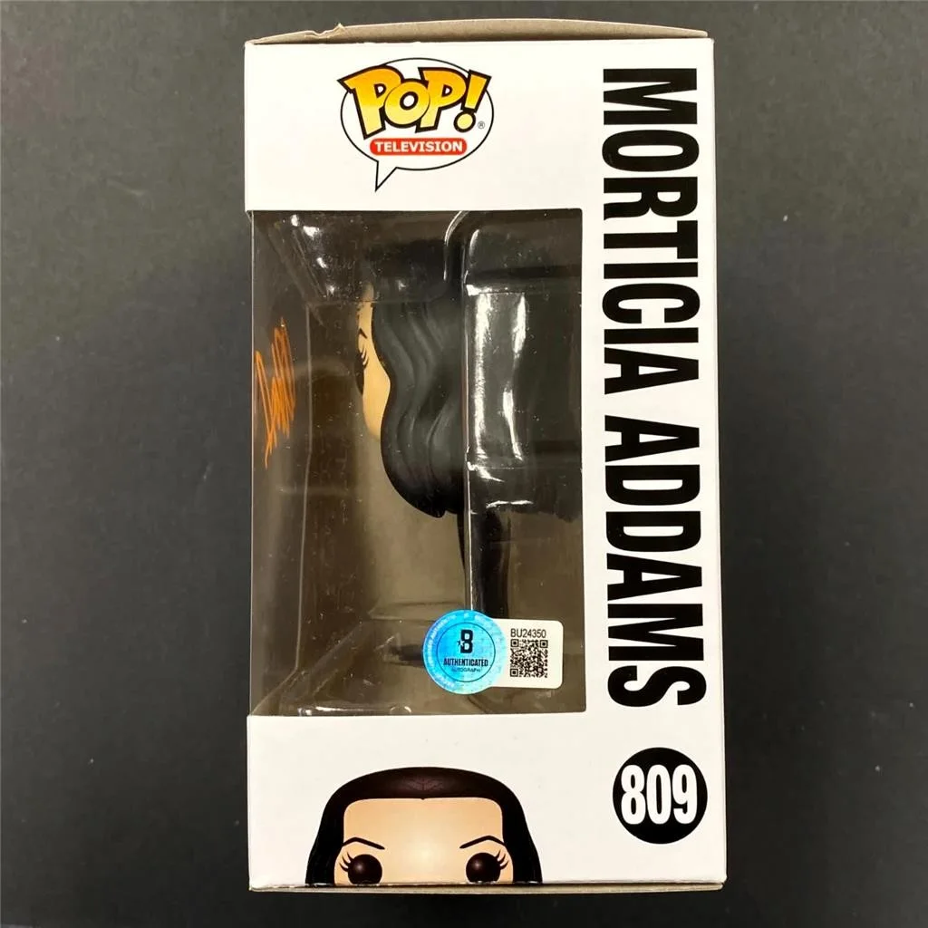 Anjelica Huston signed Morticia Addams Funko Pop! 809 autograph ~ Beckett BAS, image 2