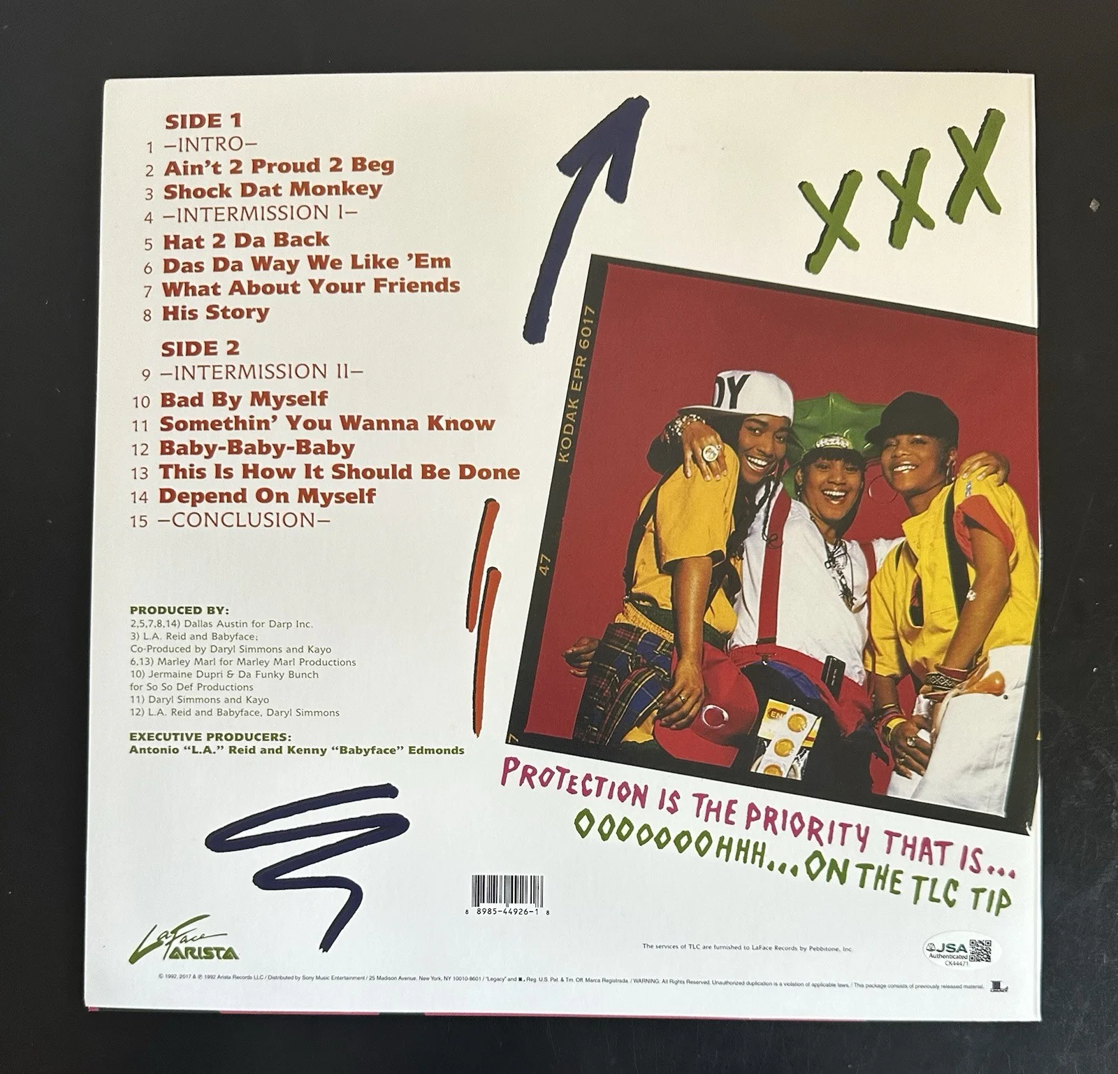 CHILLI SIGNED TLC OOOOOOOHHH… ON THE TLC TIP VINYL RECORD ALBUM LP JSA COA, image 4