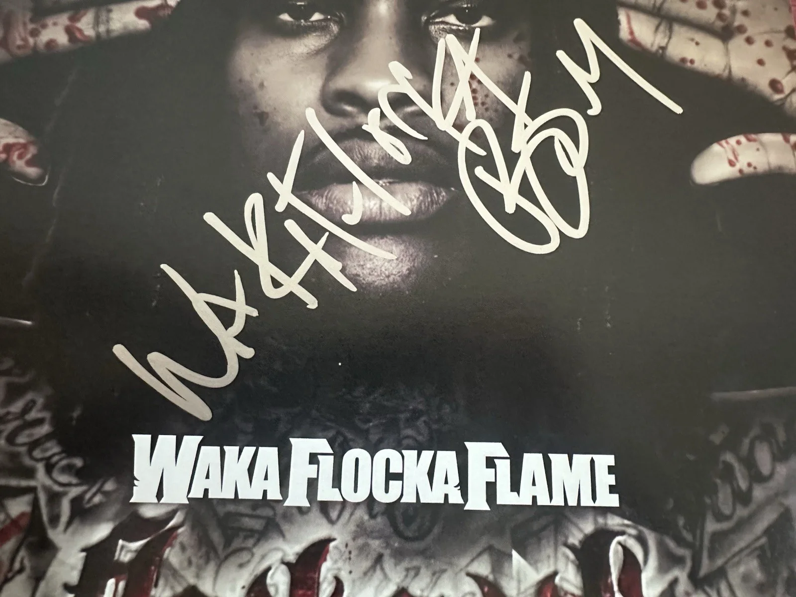 WAKA FLOCKA FLAME SIGNED FLOCKAVELI VINYL RECORD ALBUM LP LE 3000 JSA COA, изображение 3