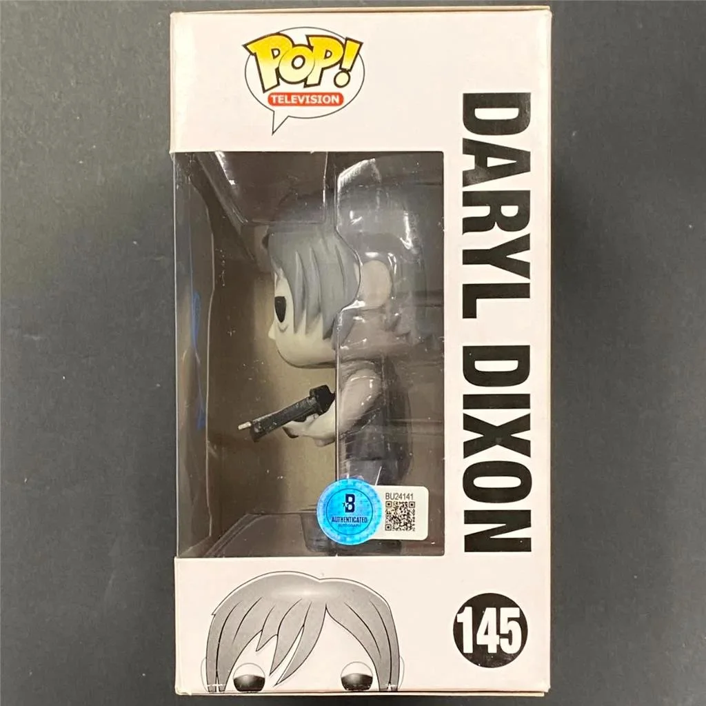 Norman Reedus — Norman Reedus signed Daryl Dixon Funko Pop! 145 Walking Dead auto Beckett BAS, image 2