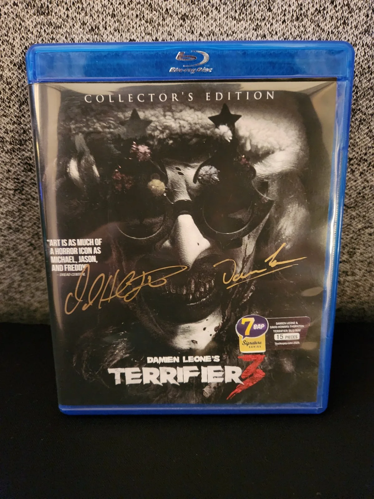 Damen Leone and David Howard Thornton — Terrifier 3 Blu-ray 2x Signed By Damen Leone and David Howard Thornton JSA