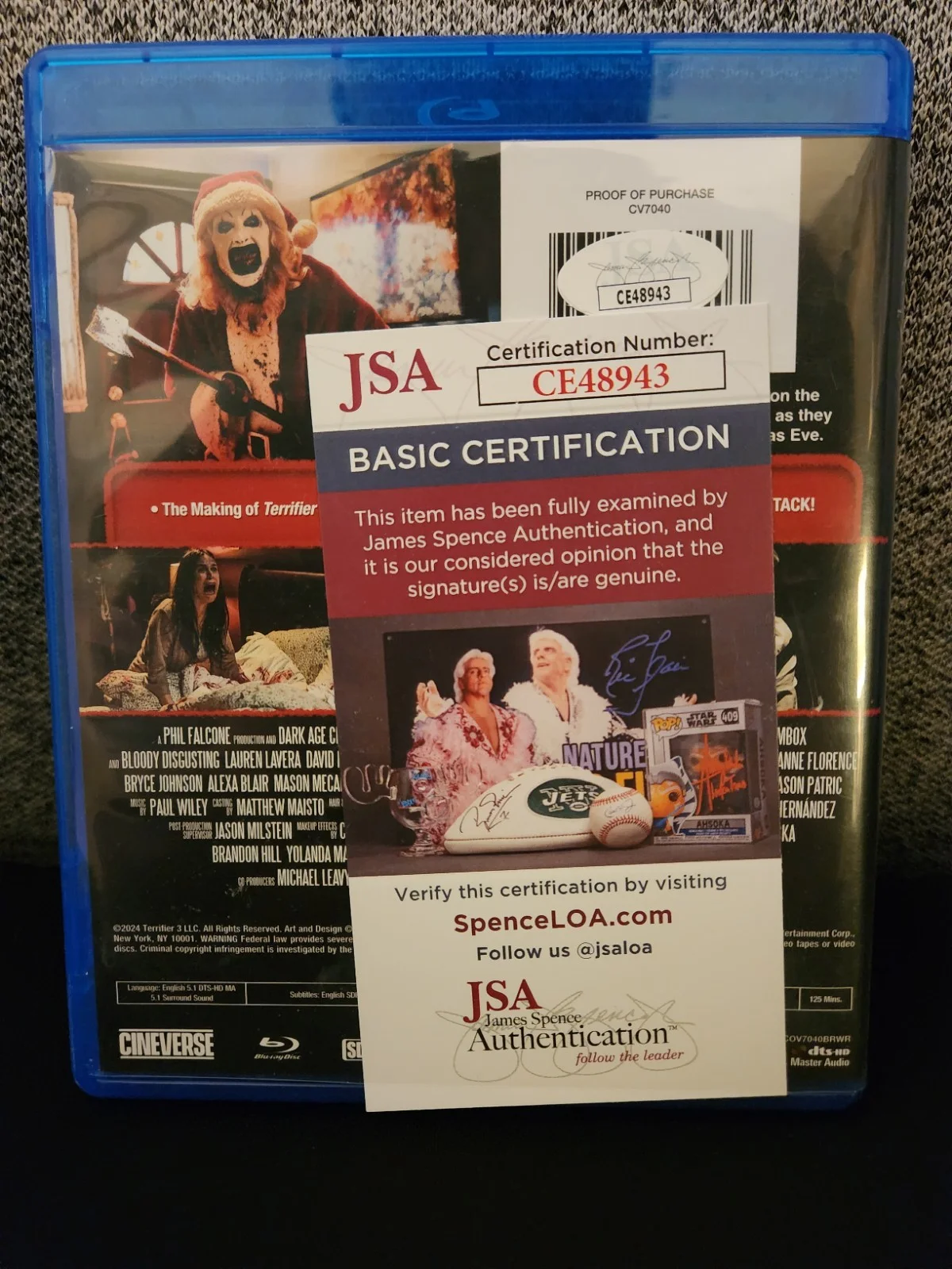 Damen Leone, David Howard Thornton — Terrifier 3 Blu-ray 2x Signed By Damen Leone and David Howard Thornton JSA, image 4