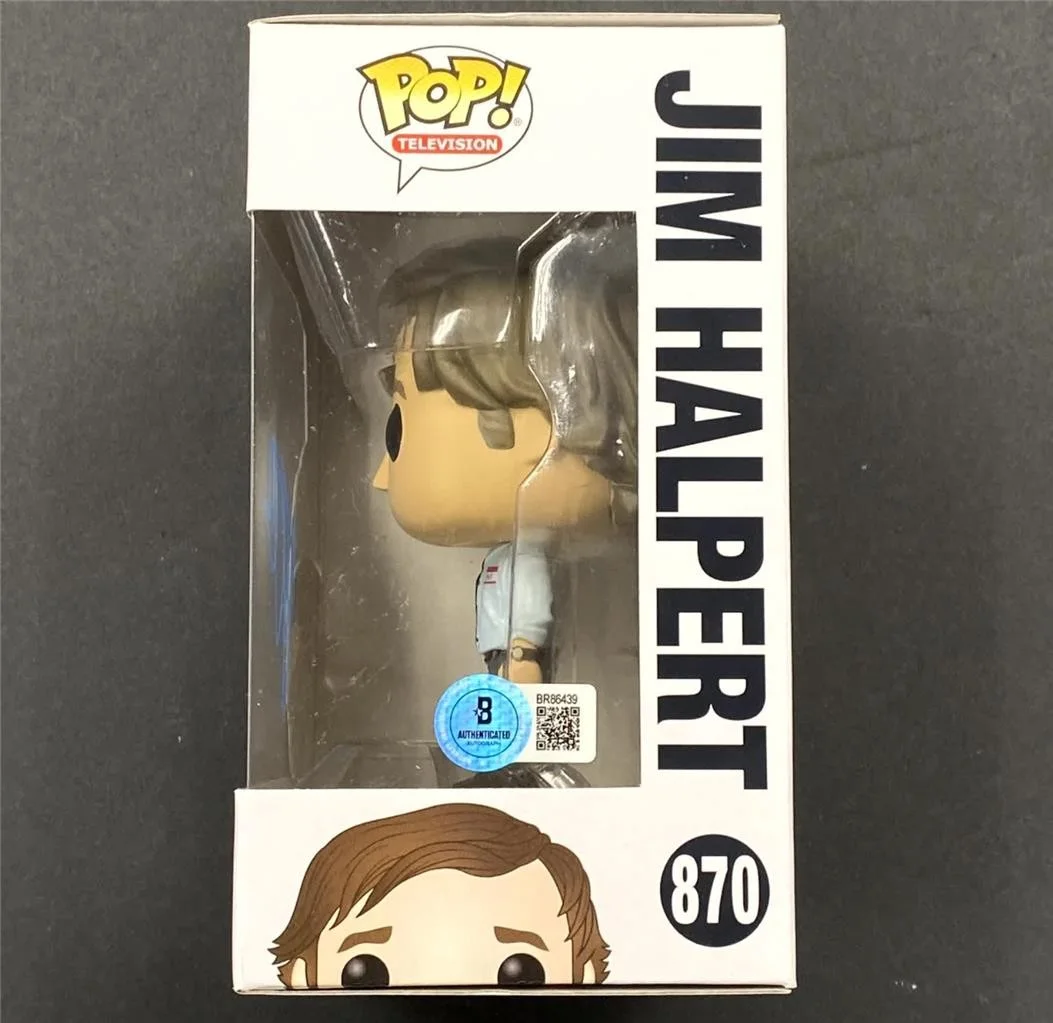 John Krasinski signed Jim Halpert Office Funko Pop! 870 autograph B~ Beckett BAS, изображение 2