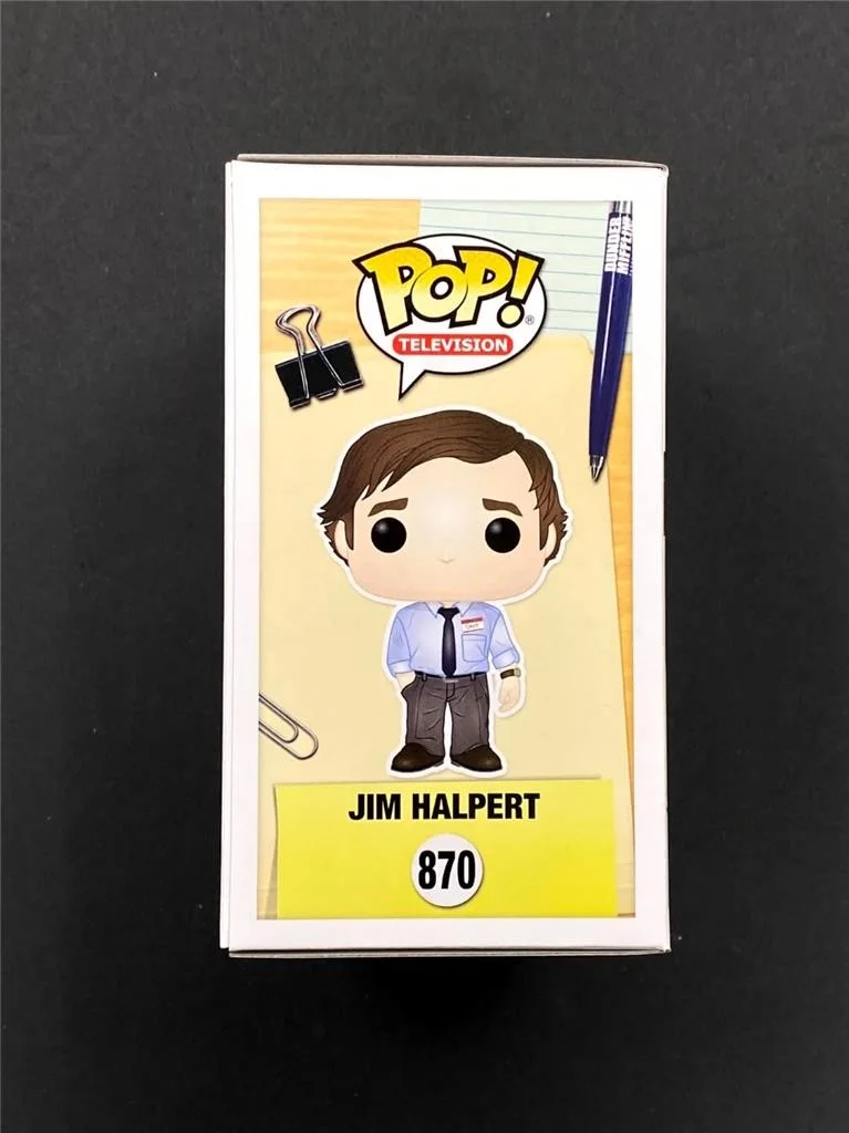 John Krasinski signed Jim Halpert Office Funko Pop! 870 autograph B~ Beckett BAS, изображение 4