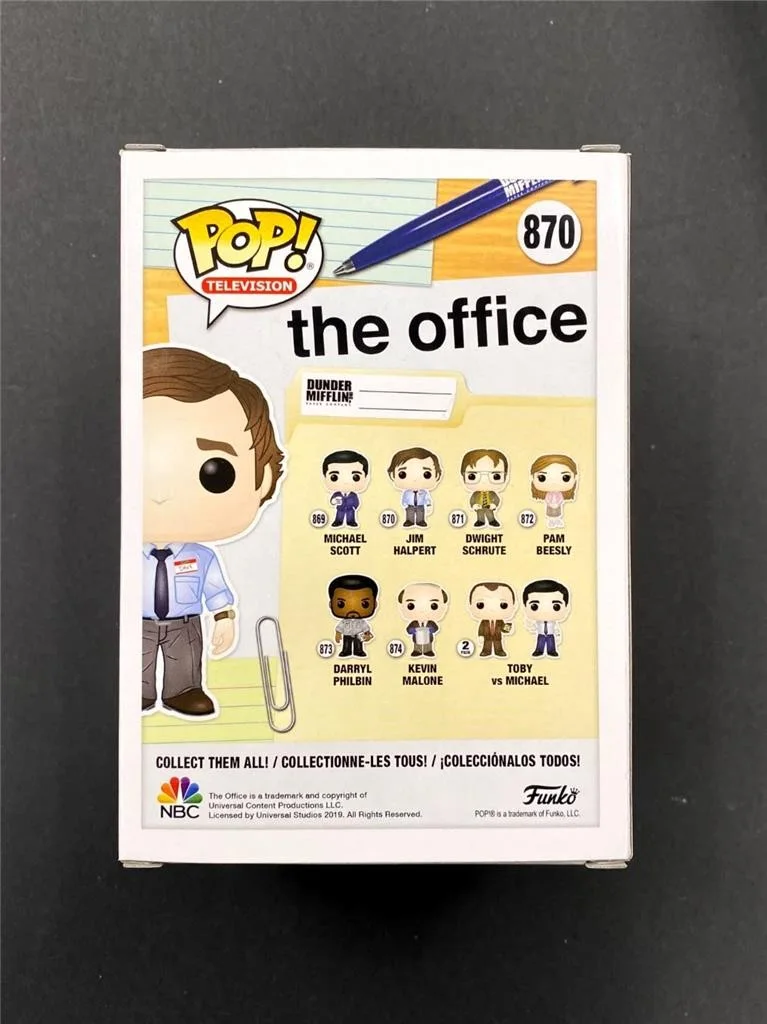 John Krasinski signed Jim Halpert Office Funko Pop! 870 autograph C~ Beckett BAS, image 3