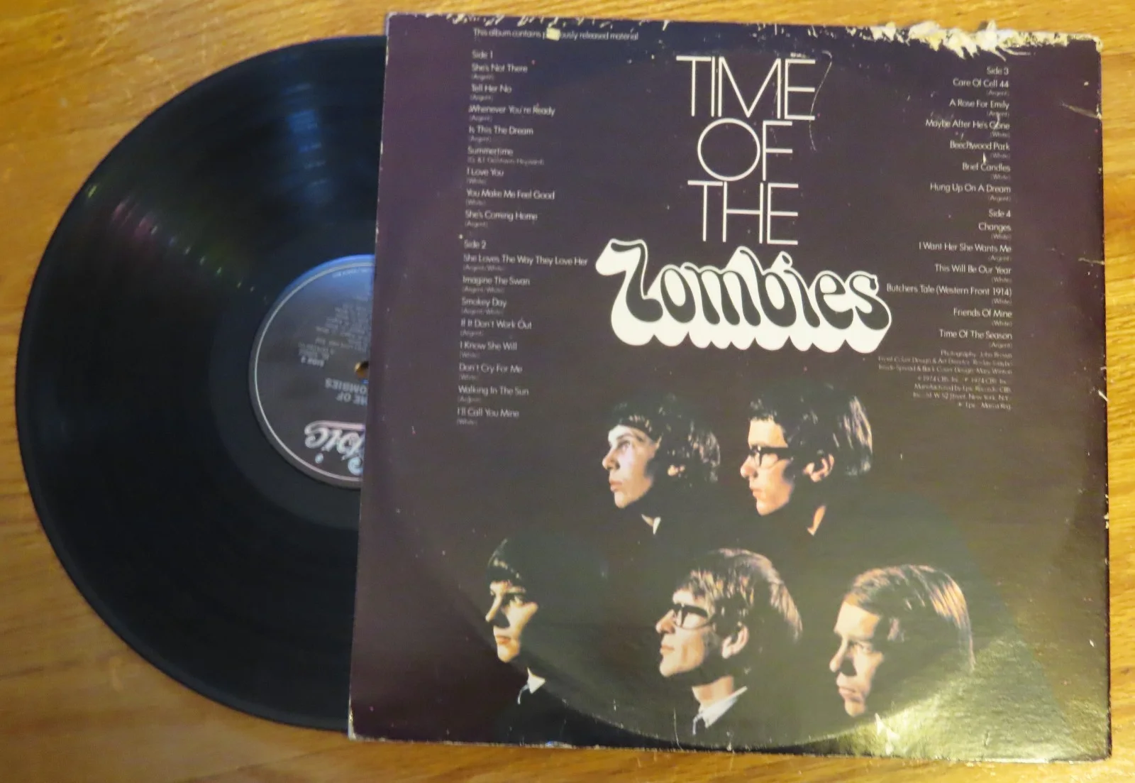COLIN BLUNSTONE signed Time of THE ZOMBIES 1973 Record / Album COA, изображение 4