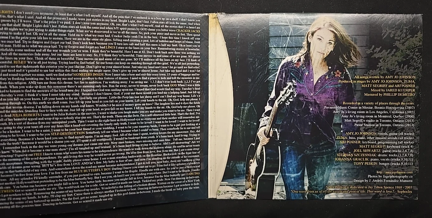 Amy Jo Johnson - Pink Power Ranger - Signed Music CD - Never Broken, image 3