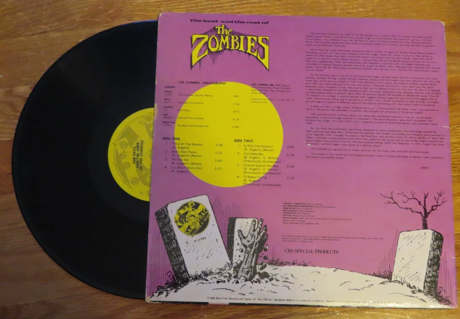 COLIN BLUNSTONE signed The Best and the Rest of THE ZOMBIES Record / Album COA, изображение 3