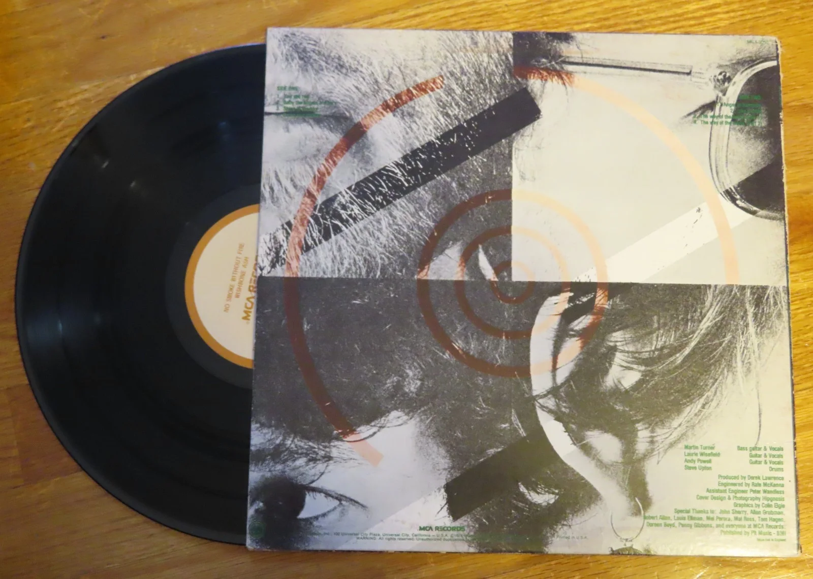 ANDY POWELL signed WISHBONE ASH No Smoke without Fire 1978 Record / Album COA, image 3