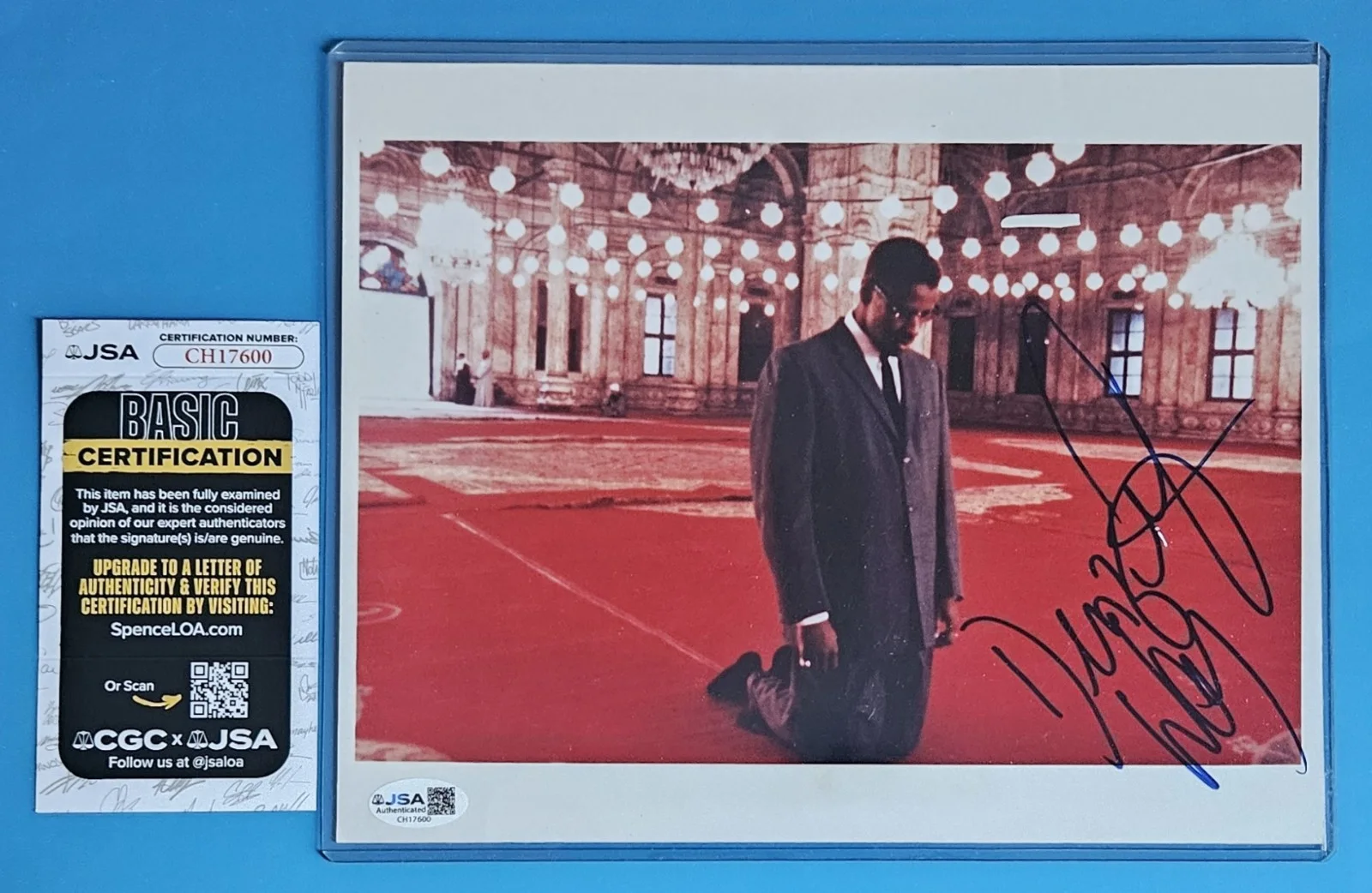 Denzel Washington — DENZEL WASHINGTON SIGNED 8"X10" MALCOLM X PHOTO CERTIFIED WITH JSA COA psa bas