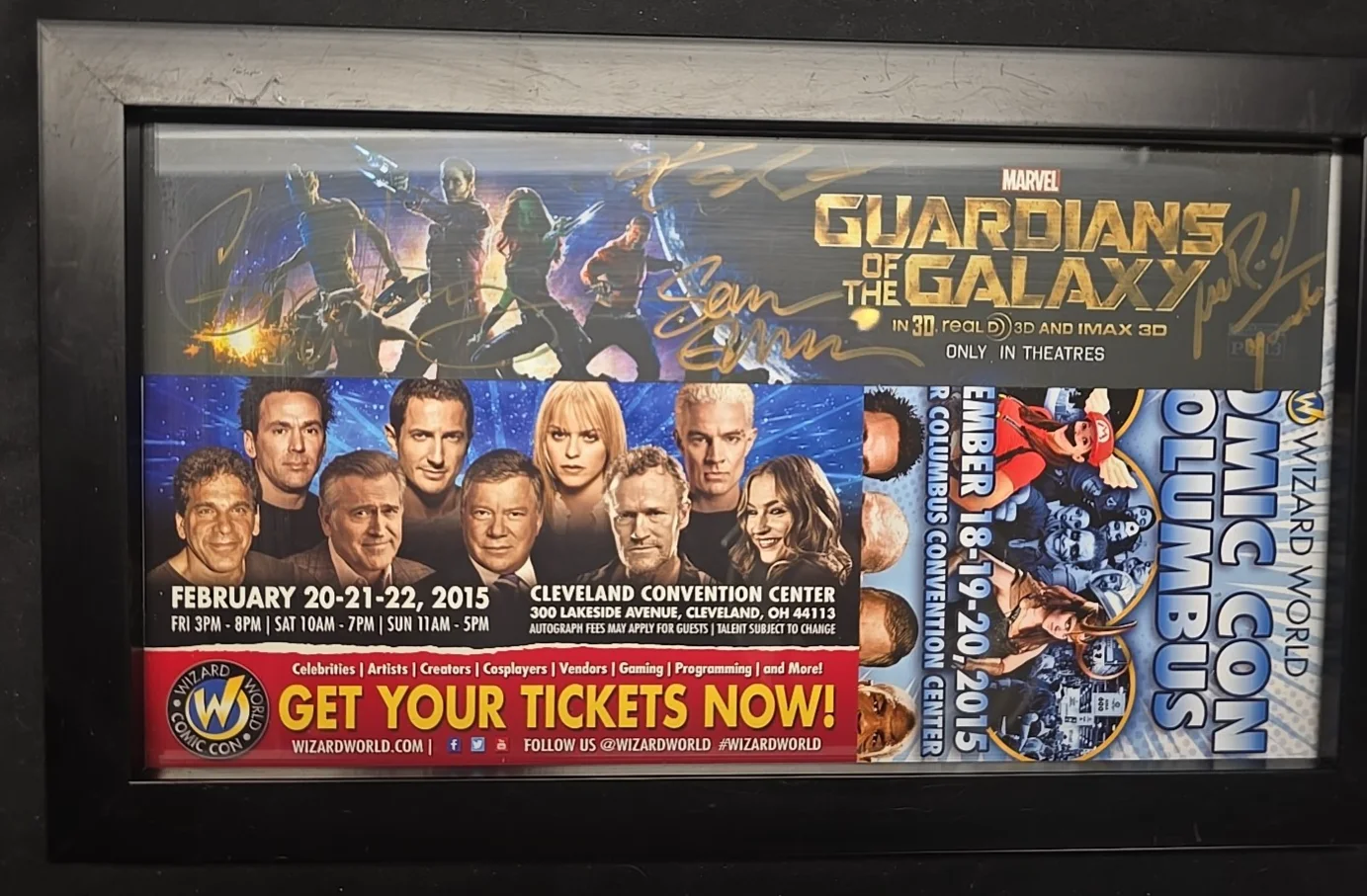 Sean Gunn, Michael Rooker, Karen Gillan — Signed Guardians of the Galaxy Memorabilia - Wizard World 2015
