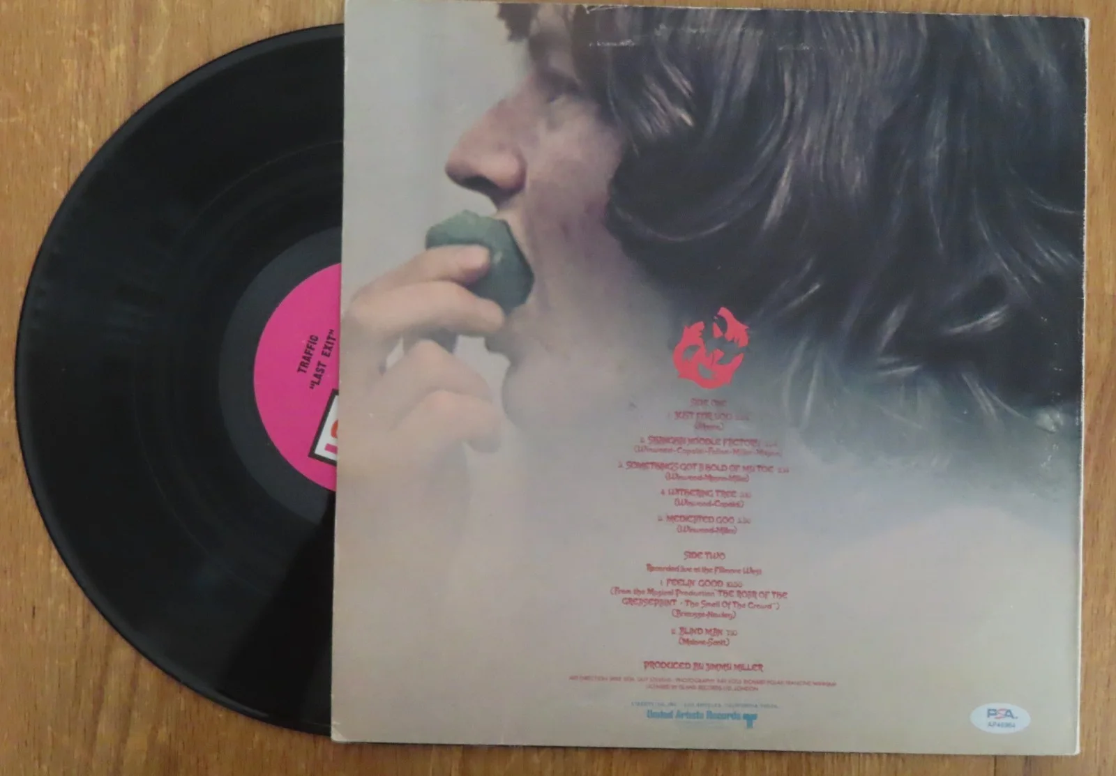 STEVE WINWOOD signed Last Exit TRAFFIC 1969 Record PSA AP46964 "Feelin' Good", image 3