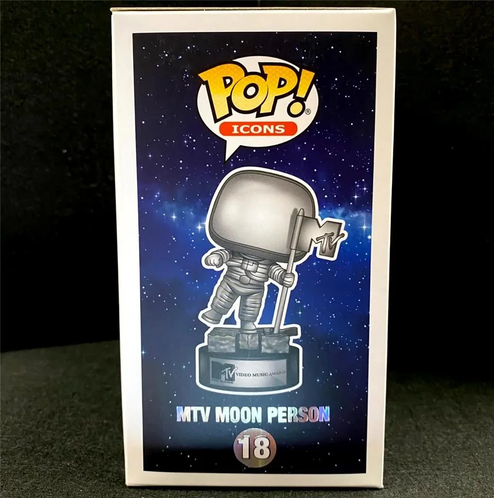Matt Pinfield signed MTV Moon Person Funko Pop! 18 Figure autograph Beckett BAS, image 4