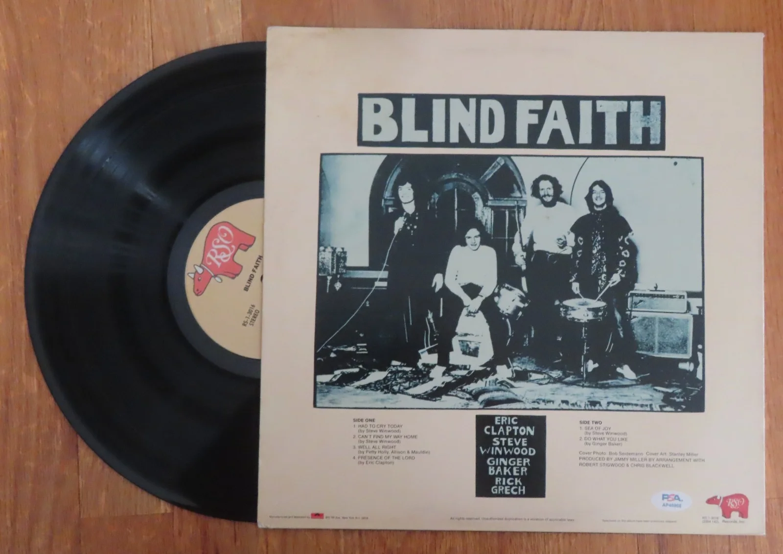 STEVE WINWOOD signed BLIND FAITH 1969 Record PSA AP46968 Can't Find My Way Home, изображение 2