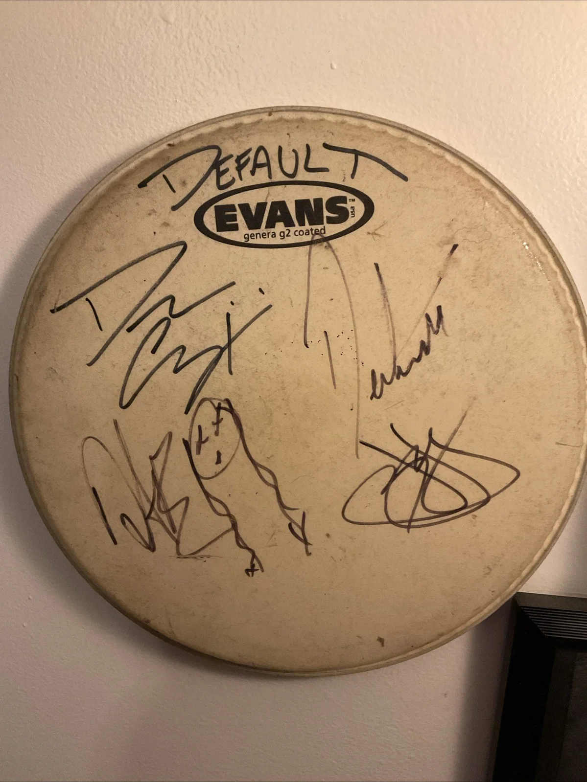 Default Band Signed Drum Head Evanescence Tour, image 2