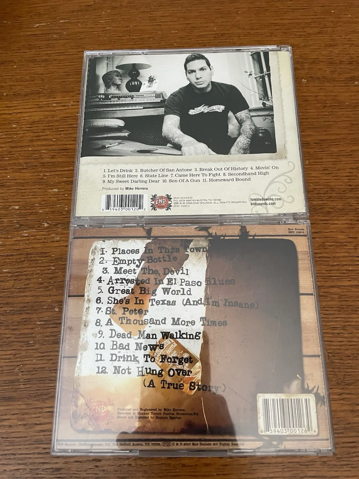 Mike Herrera Tumbledown + Empty Bottle Signed CD Lot RARE OOP Cow Punk MxPx, image 2