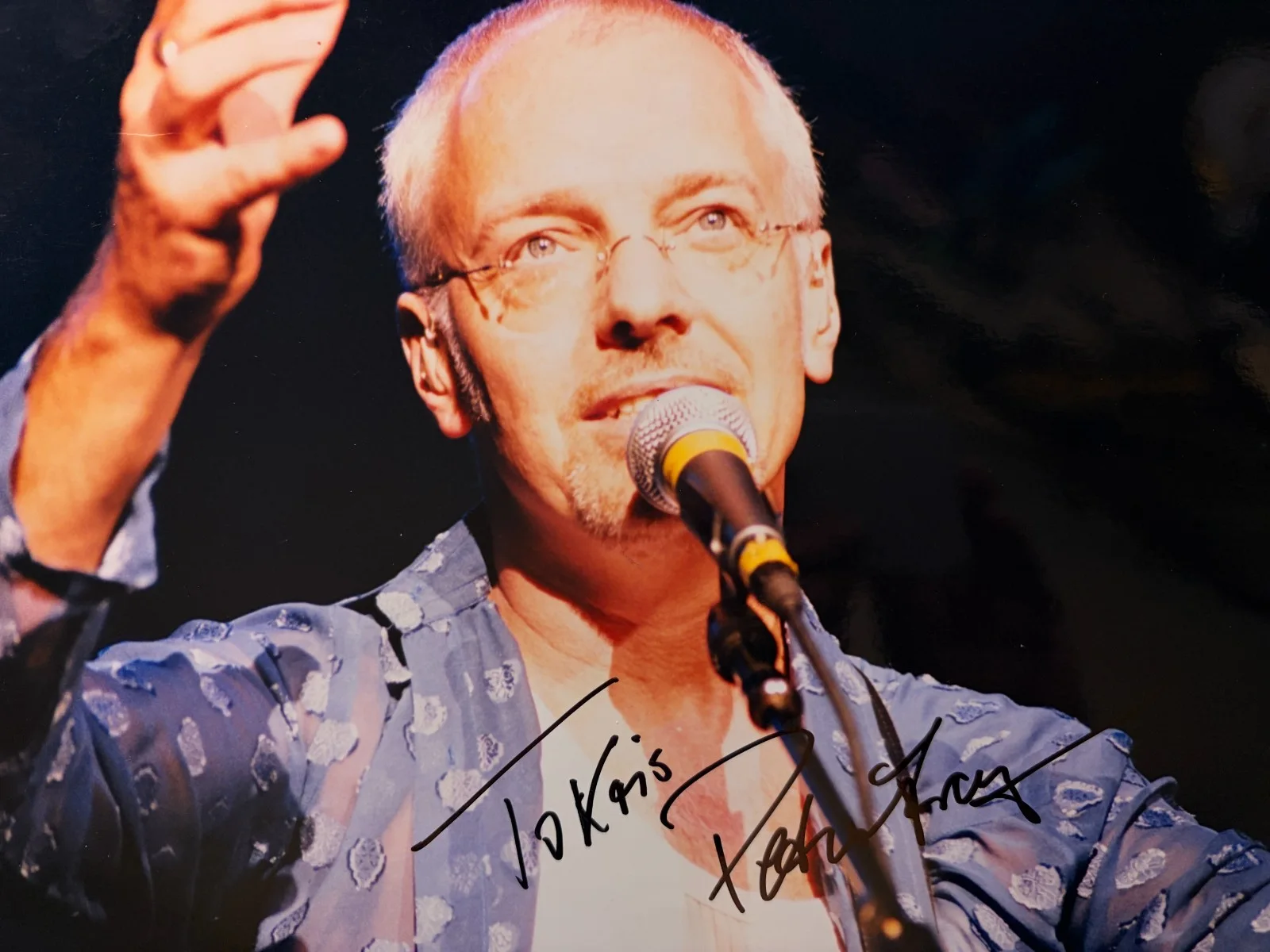 Peter Frampton SIGNED•UNPUBLISHED Photo by K. Engelhardt then signed 4 him, image 2