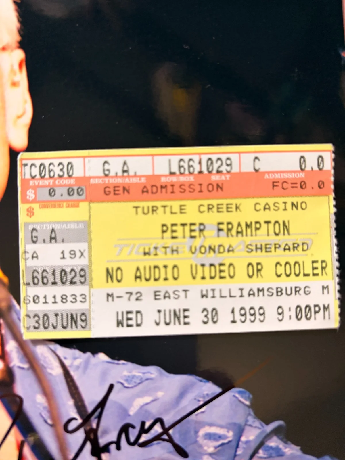 Peter Frampton SIGNED•UNPUBLISHED Photo by K. Engelhardt then signed 4 him, image 3