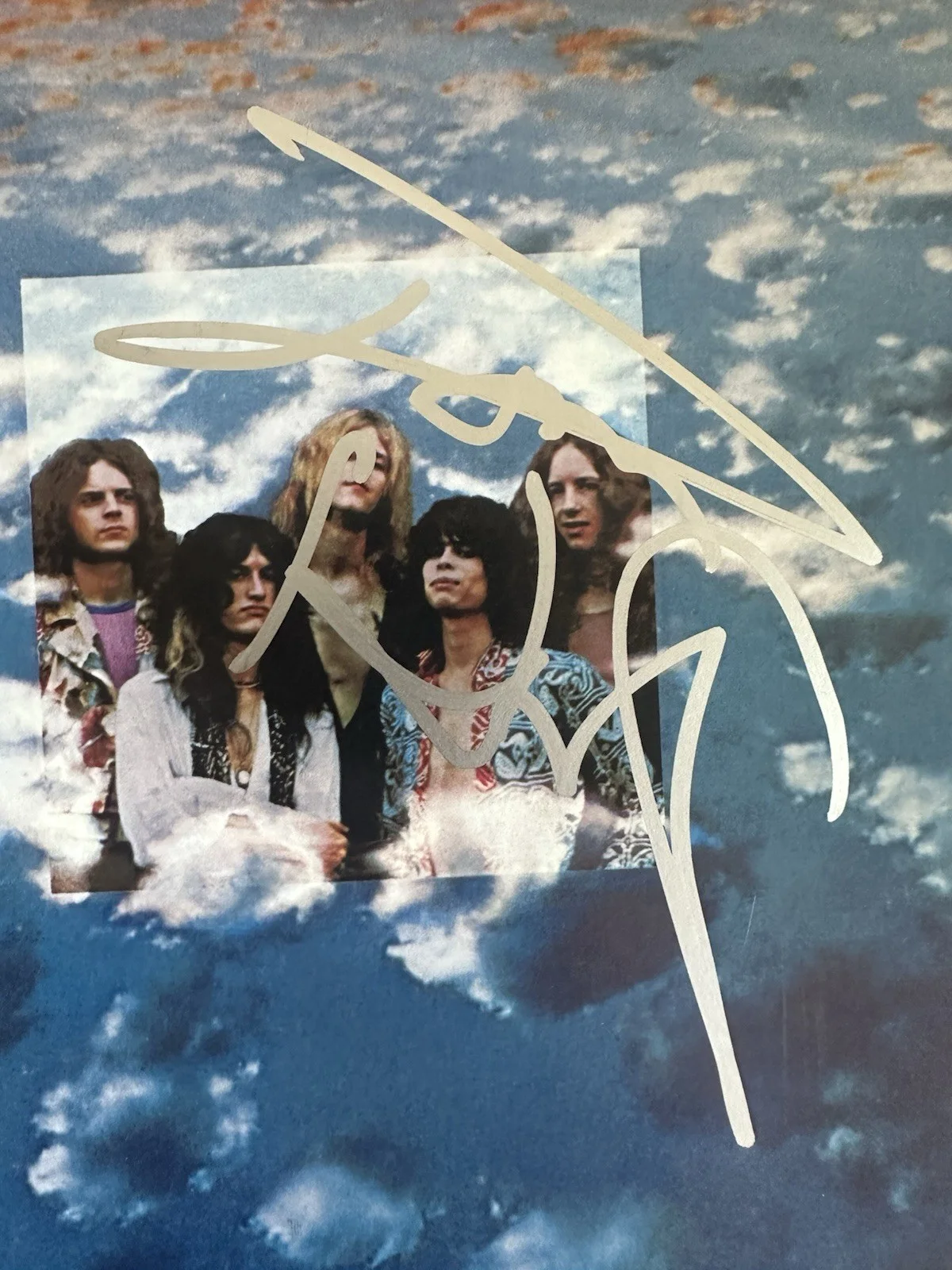 TOM HAMILTON SIGNED AEROSMITH SELF-TITLED VINYL RECORD ALBUM LP BASSIST JSA COA, image 3