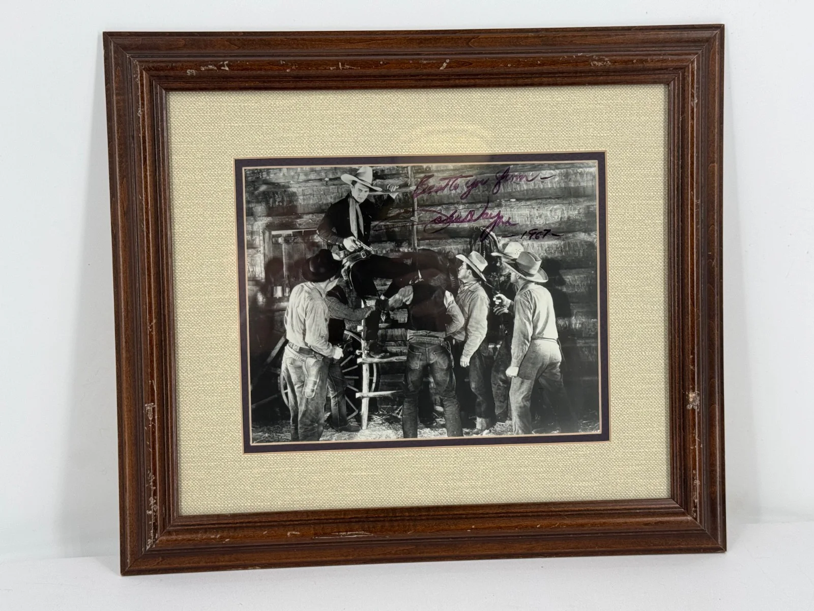John Wayne — John Wayne AUTOGRAPHED SIGNED 1967 The War Wagon Western Framed Photograph, image 2