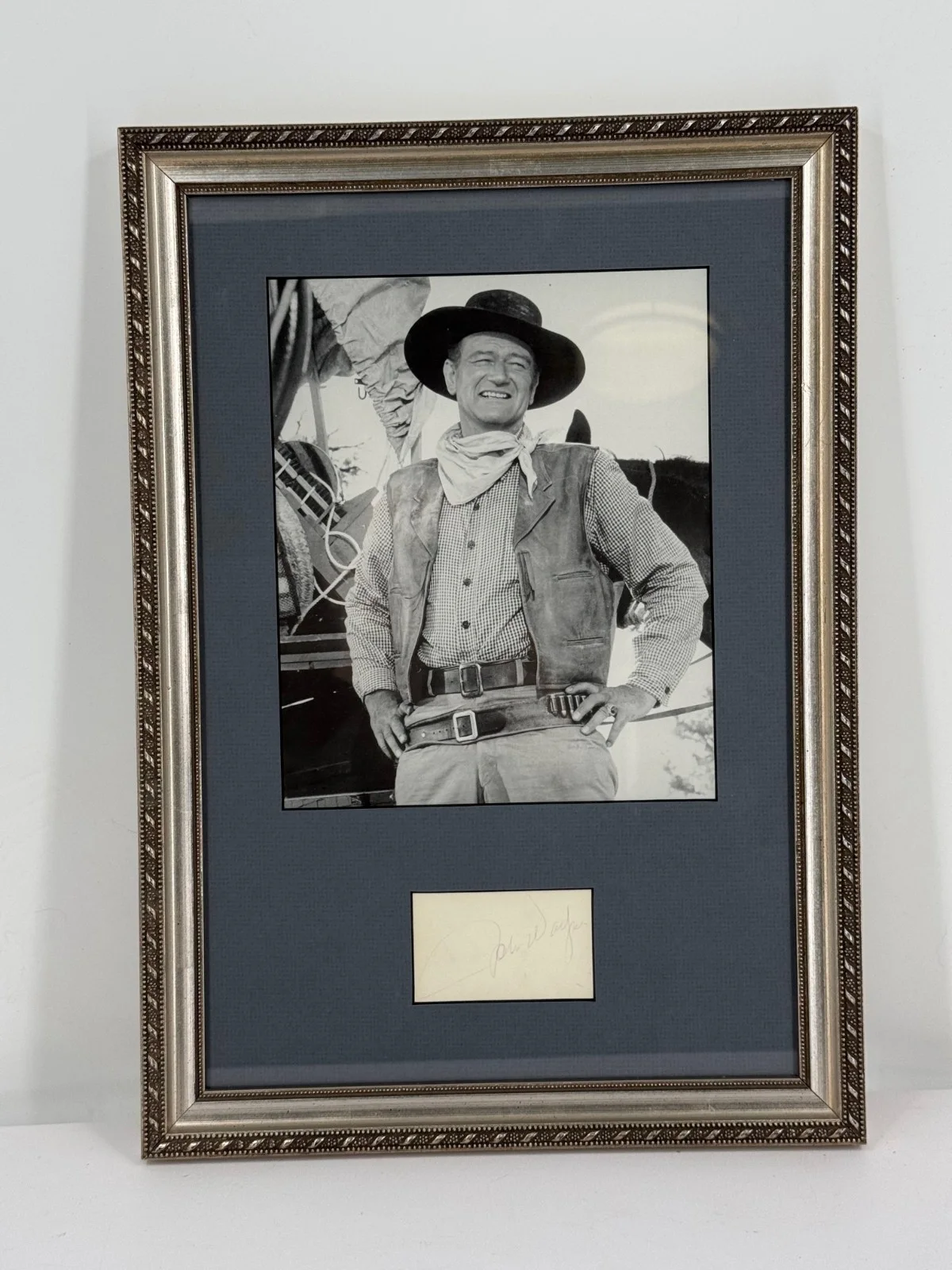 John Wayne — John Wayne AUTOGRAPH The Comancheros 1961 Photograph Framed Captain Jake Cutter