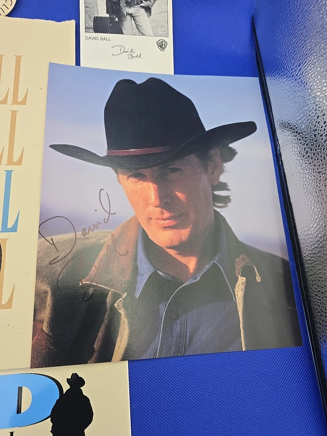 David Ball Fan Club Memorabilia Lot: 8x10 Photos Autograph Buttons Stickers, image 4