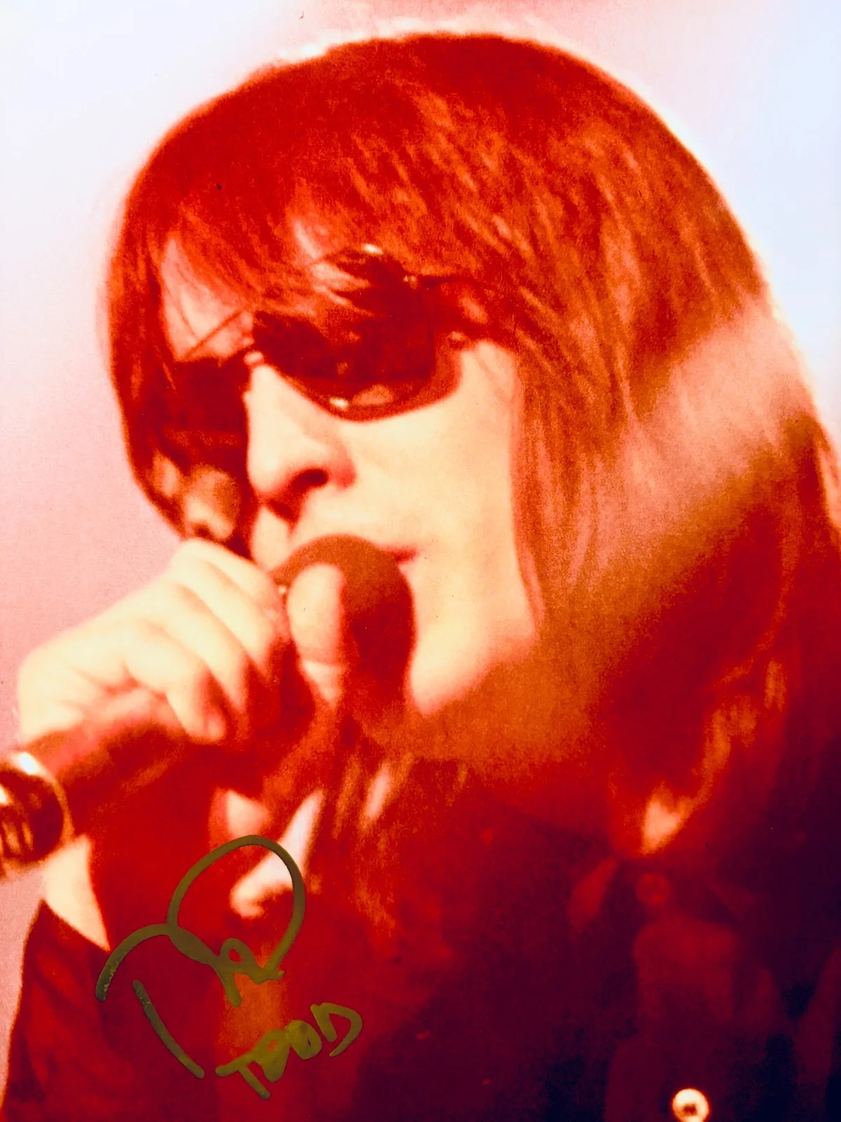 TODD RUNDGREN Signed 8X10 Pic•NAZZ UTOPIA•Signed 2002 Ticket stub included w/COA, изображение 3
