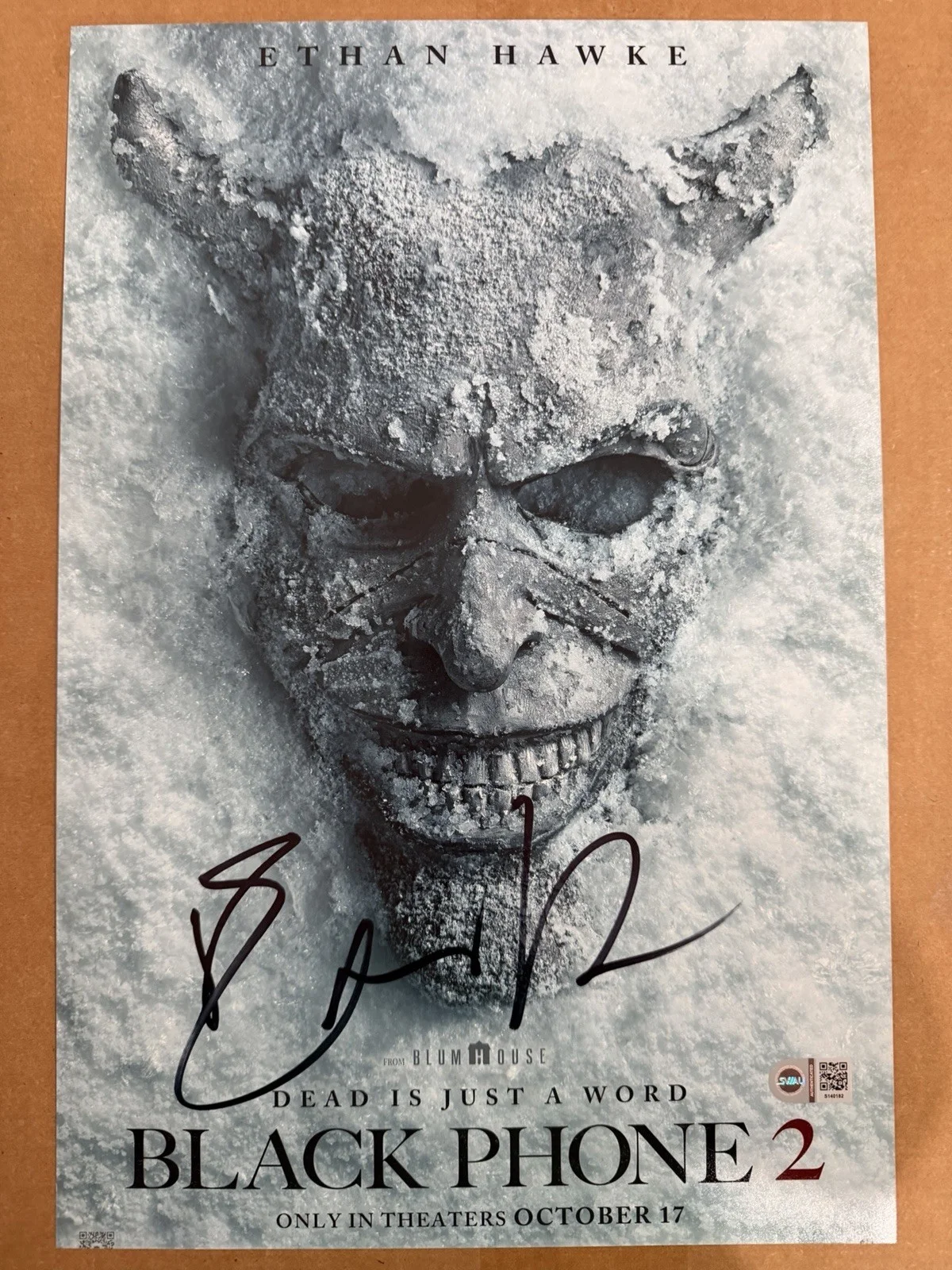 Ethan Hawke Signed The Black Phone 2 12x18 Poster Autograph Proof SWAU COA, изображение 2