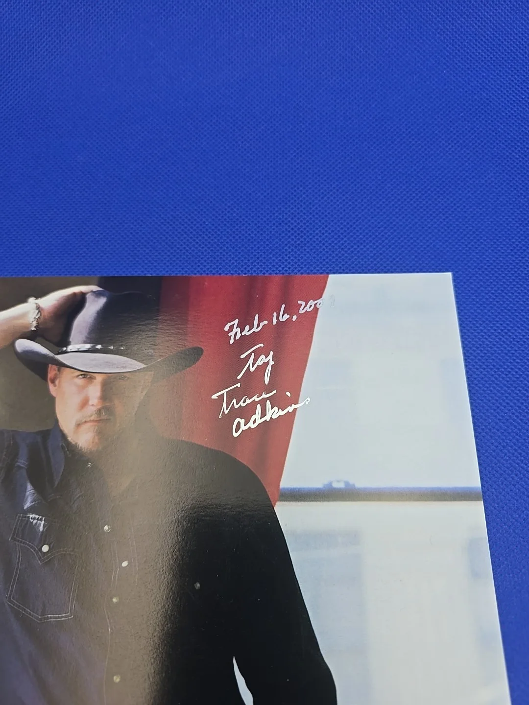 TRACE ADKINS AUTOGRAPHED SIGNED 8X10 PHOTO Country 🔥🎼🔥 2/16/07 Taj Mahal, NJ, изображение 2
