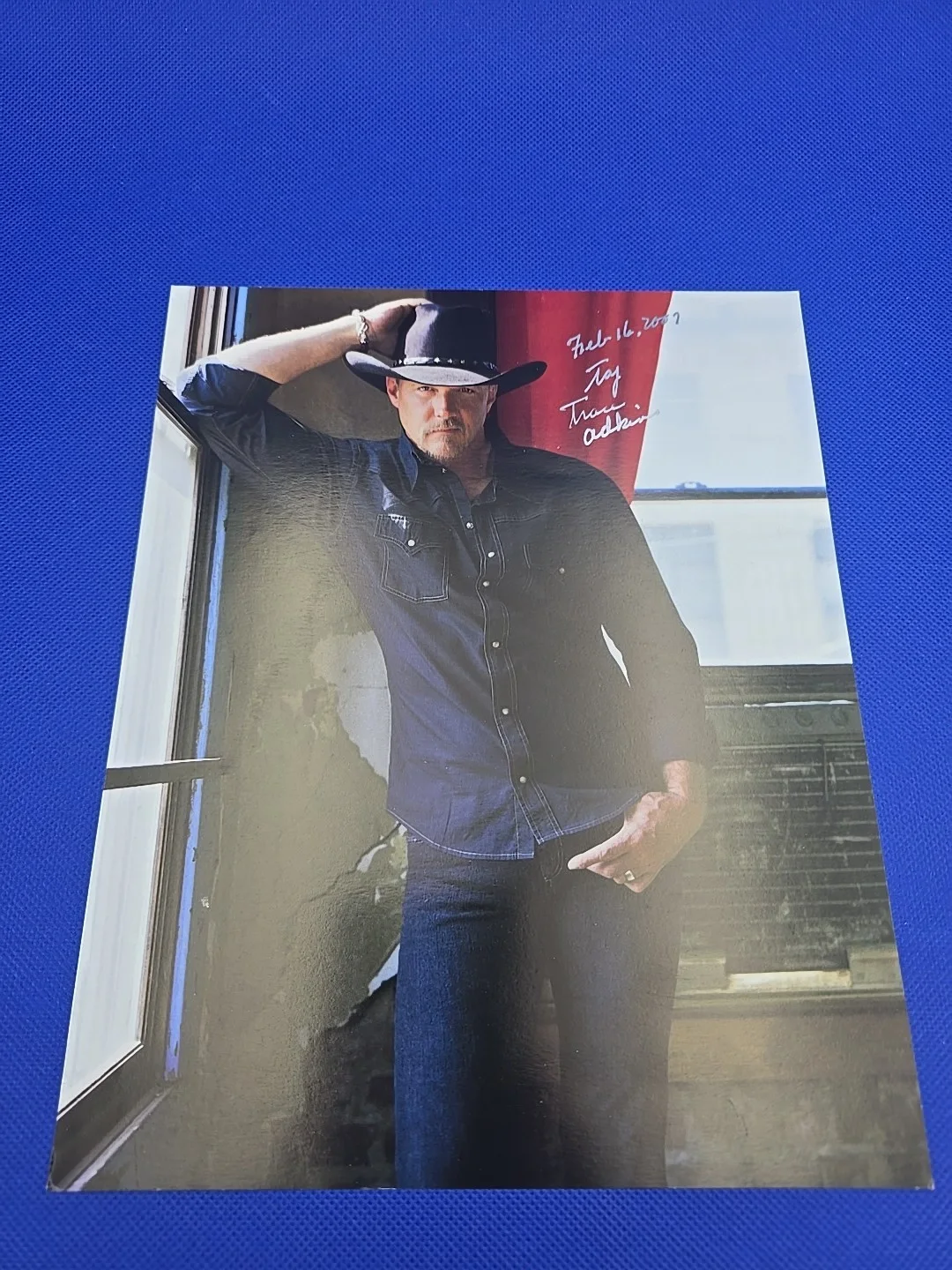 TRACE ADKINS AUTOGRAPHED SIGNED 8X10 PHOTO Country 🔥🎼🔥 2/16/07 Taj Mahal, NJ, изображение 4