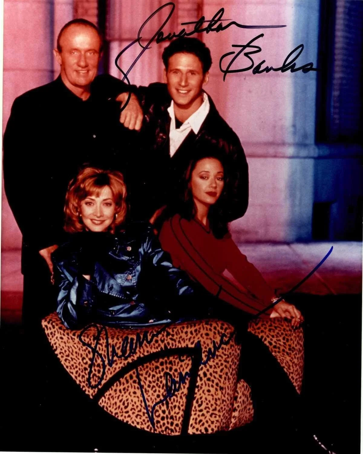 Sharon Lawrence — Sharon Lawrence & Jonathan Banks Signed Autographed Fired Up Glossy 8x10 Photo