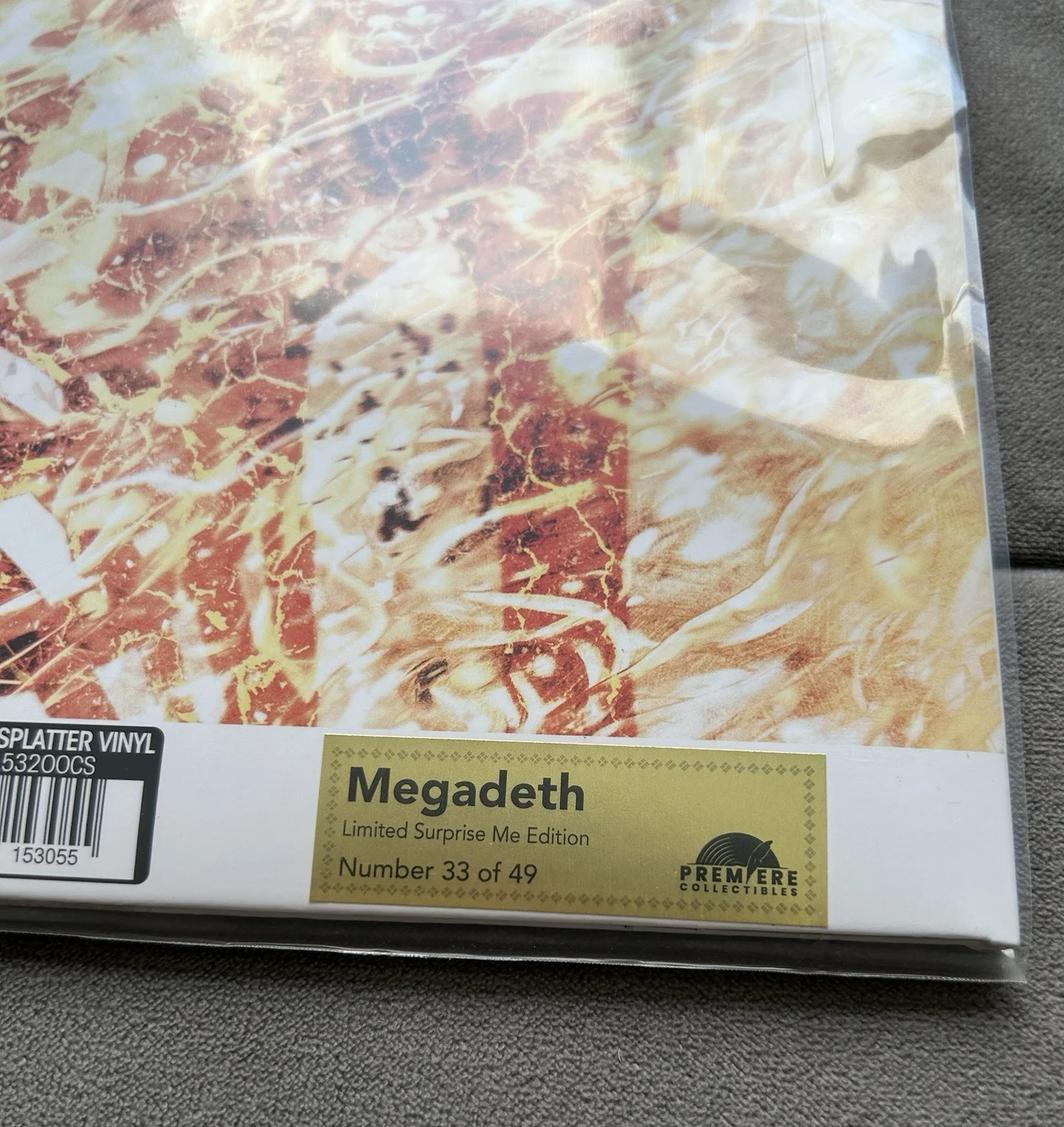 Megadeth Signed Autographed Gold Splatter 2xLP Vinyl 33/49 JSA COA Dave Mustaine, image 3