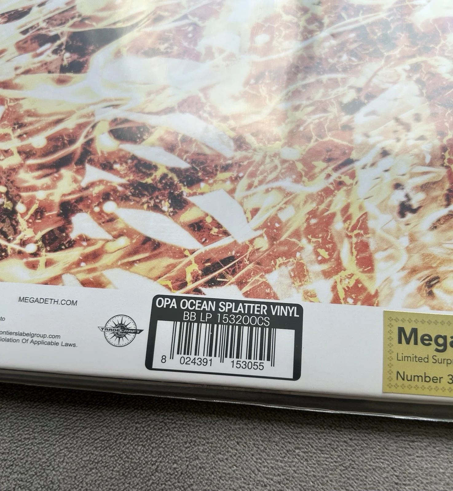 Megadeth Signed Autographed Gold Splatter 2xLP Vinyl 33/49 JSA COA Dave Mustaine, image 5