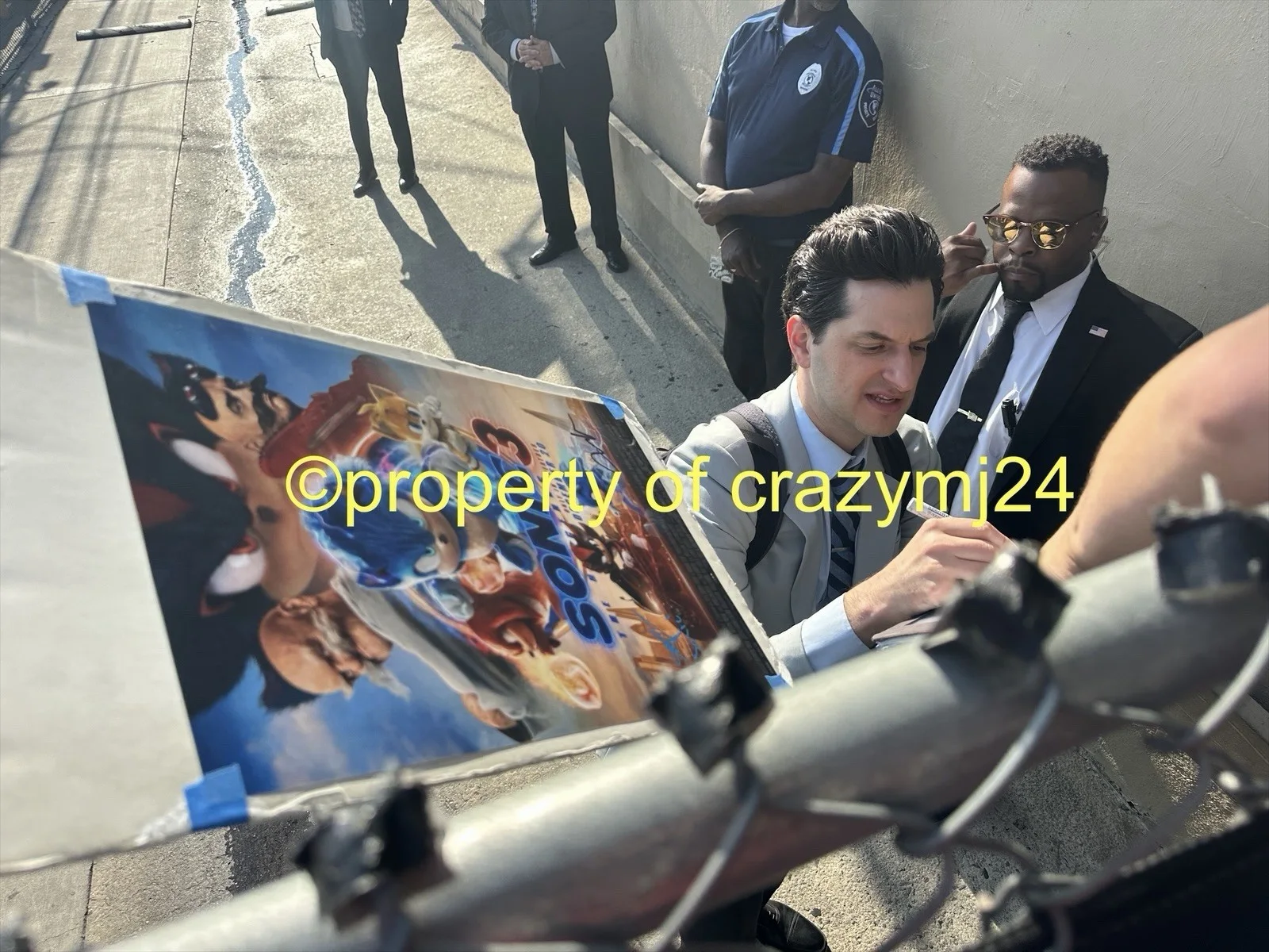 Ben Schwartz James Marsden Signed Sonic 3 12x18 Poster Autograph Proof SWAU, image 3