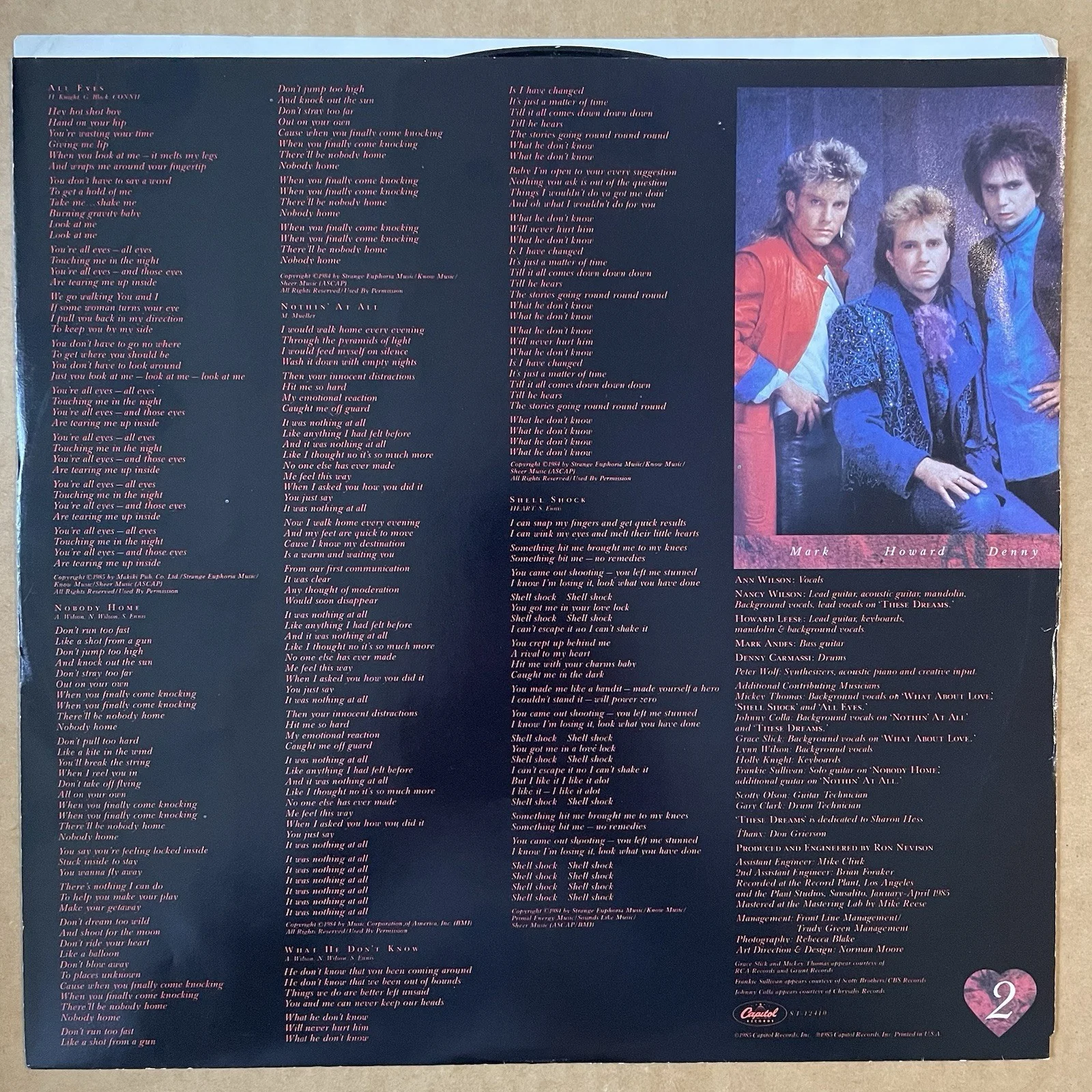 Heart Nancy Wilson Signed Autographed Record Album Vinyl, изображение 2