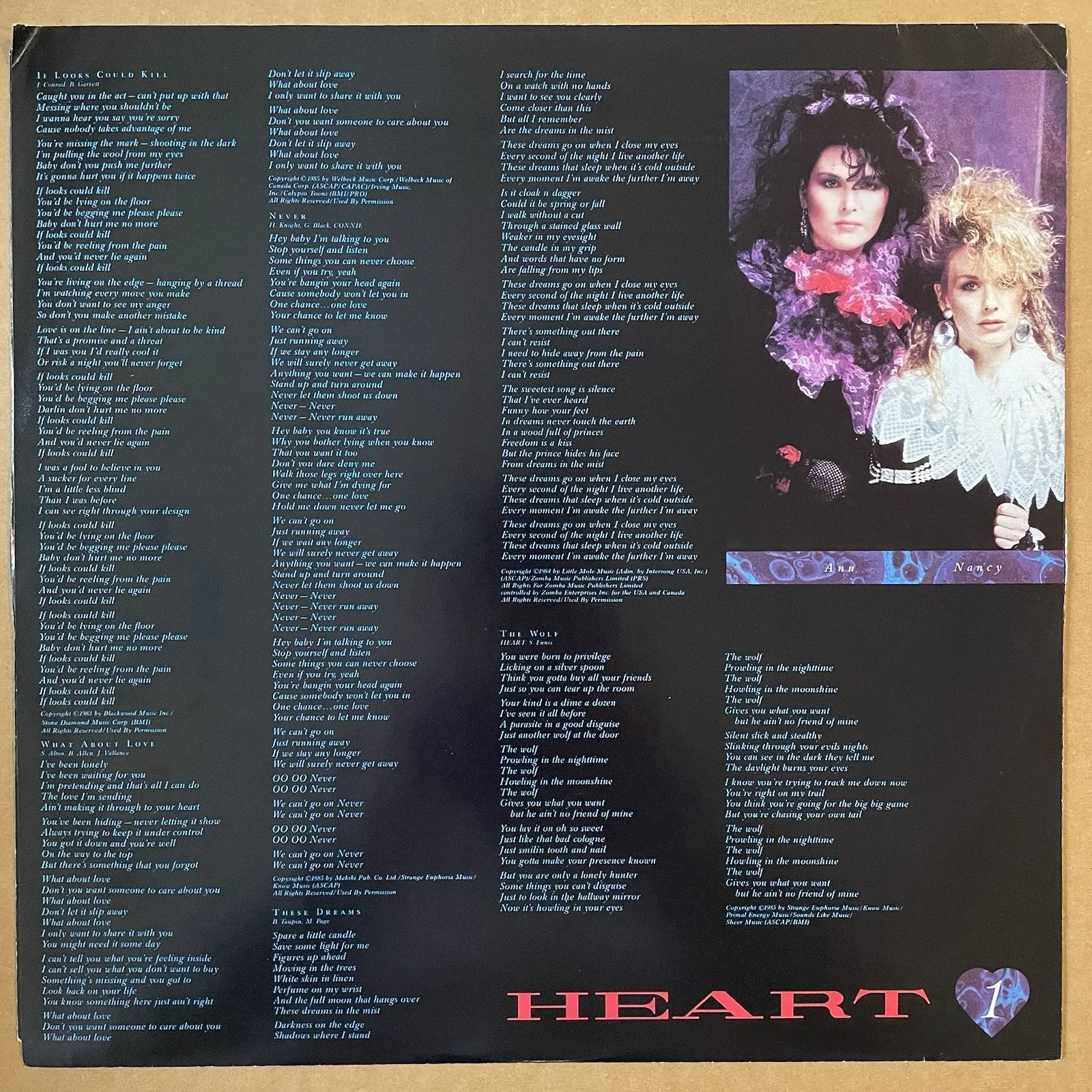 Heart Nancy Wilson Signed Autographed Record Album Vinyl, изображение 3