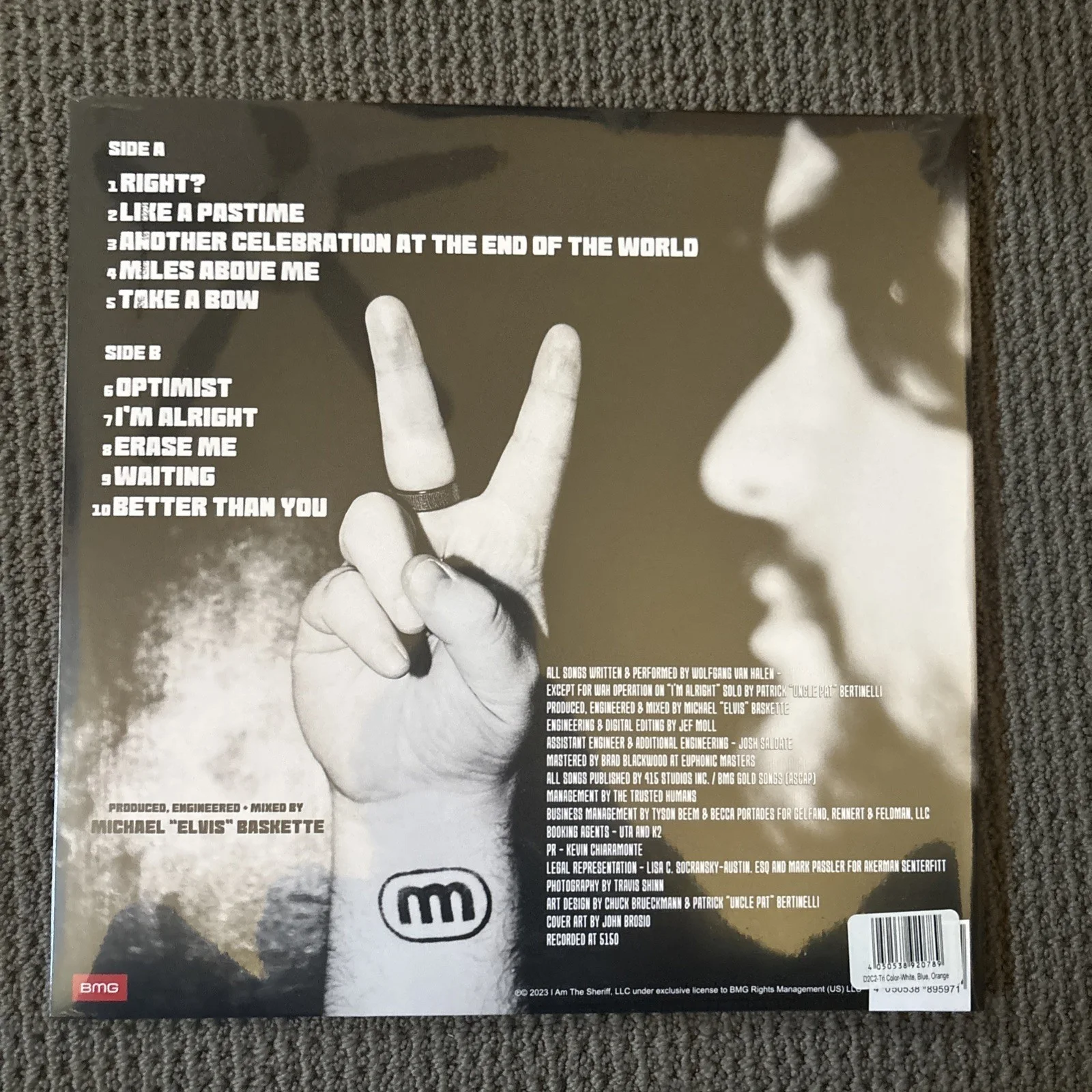 Mammoth WVH II LP Signed Insert Album Vinyl Factory Sealed White/blue/orange, изображение 3