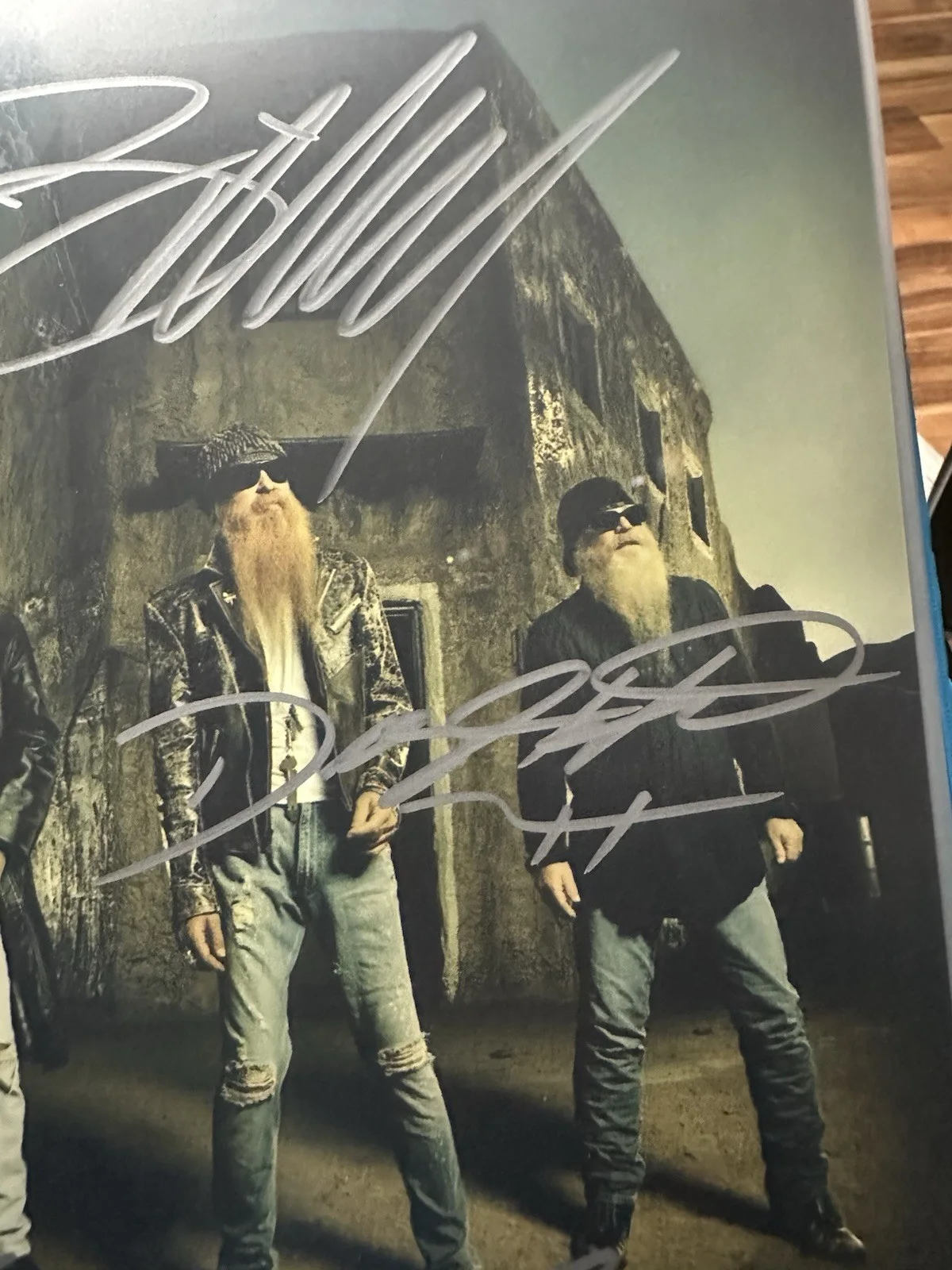 Billy Gibbans, Frank Beard, and Dusty Hill ZZ Top autographed 8x10 photo w/ COA, image 3