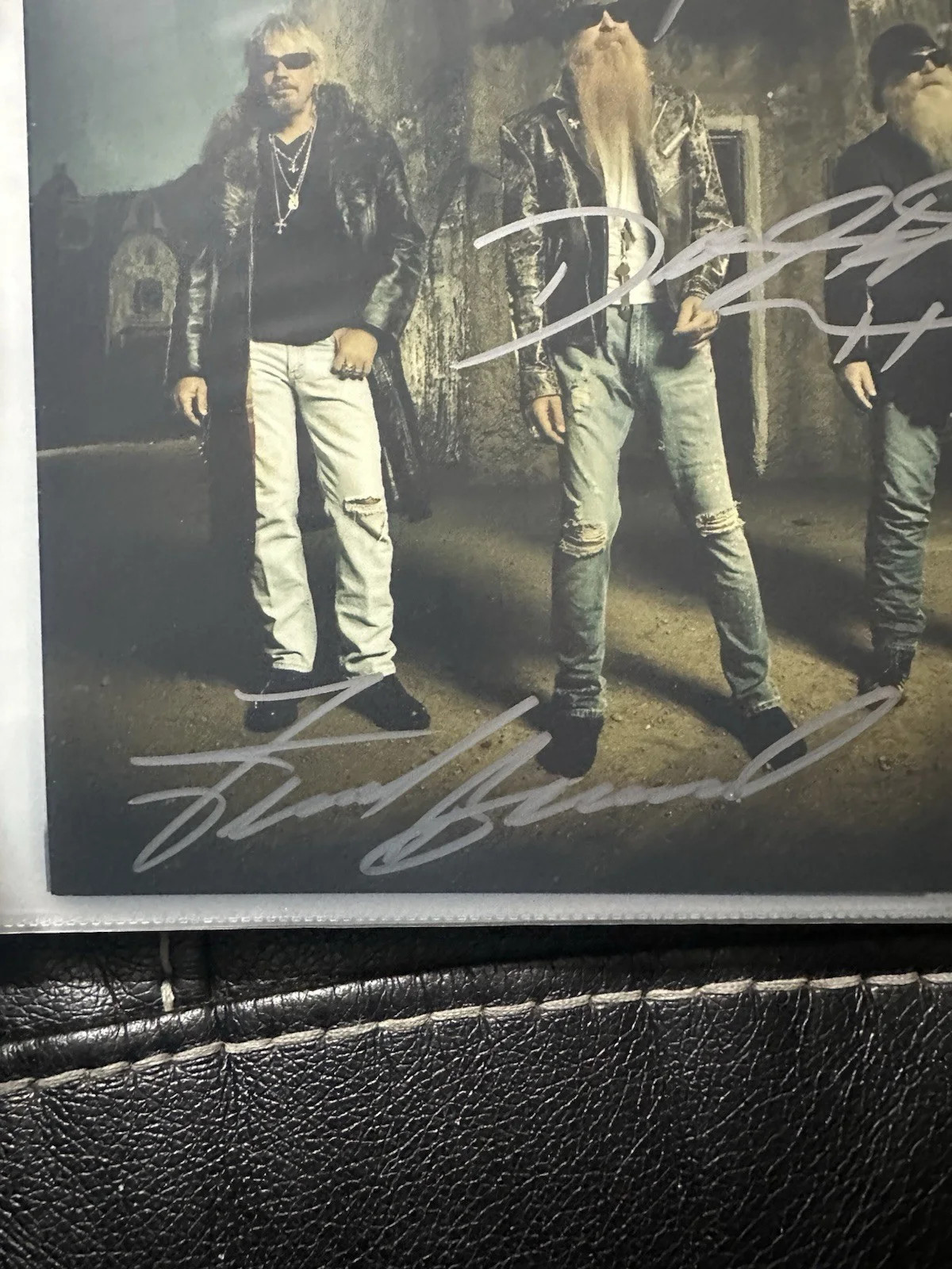 Billy Gibbans, Frank Beard, and Dusty Hill ZZ Top autographed 8x10 photo w/ COA, image 4