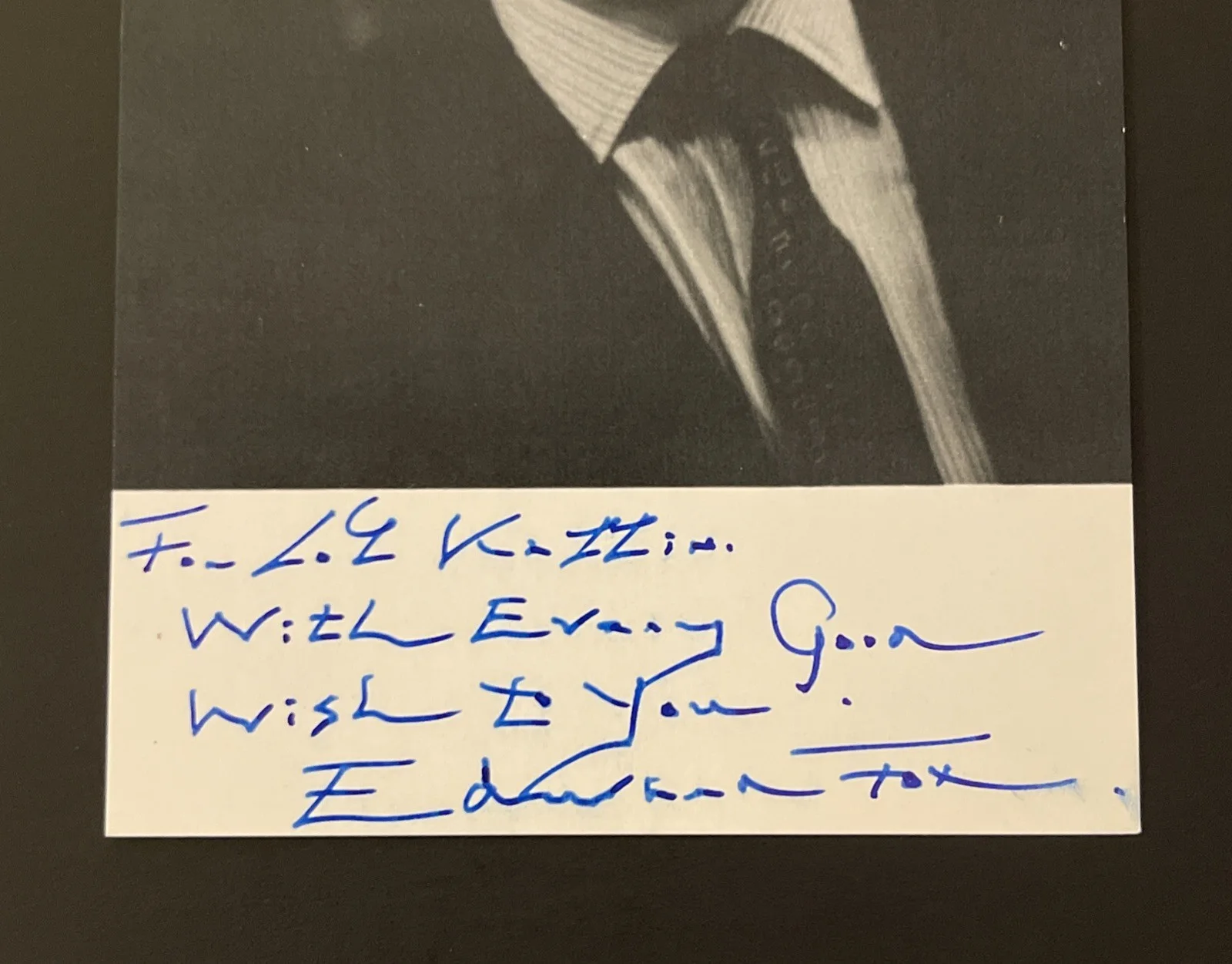 EDWARD FOX of Gandhi, Robin Hood: Hand Signed Celebrity Photo 3.5 x 5” /KSK, изображение 2