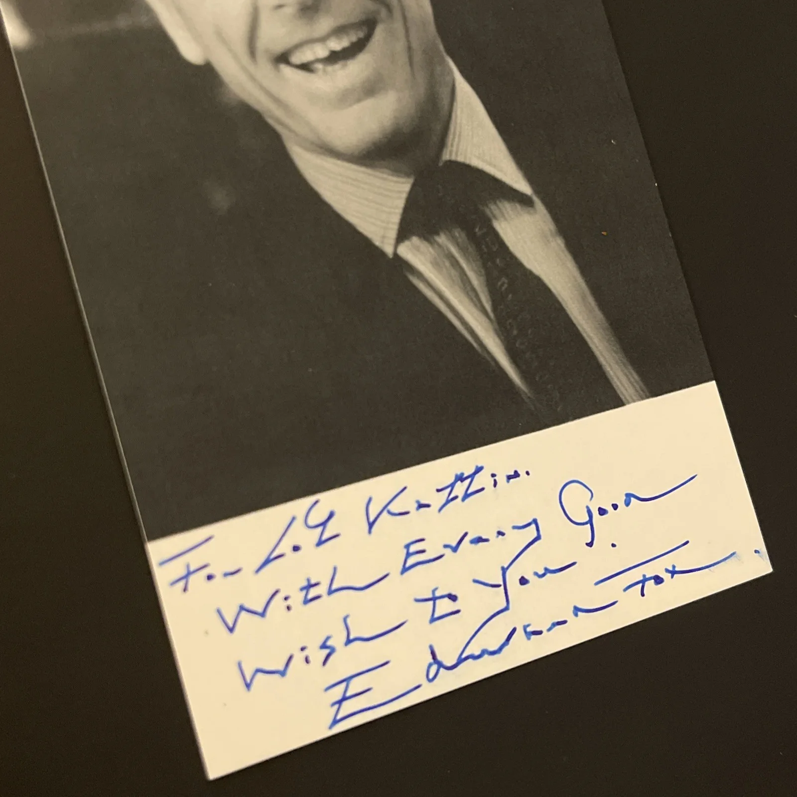 EDWARD FOX of Gandhi, Robin Hood: Hand Signed Celebrity Photo 3.5 x 5” /KSK, изображение 4