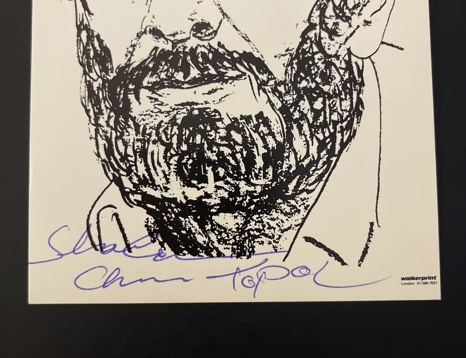 CHAIM TOPOL Fiddler On Roof, James Bond: Signed Celebrity Sketch Print 4x6” /KSK, image 2