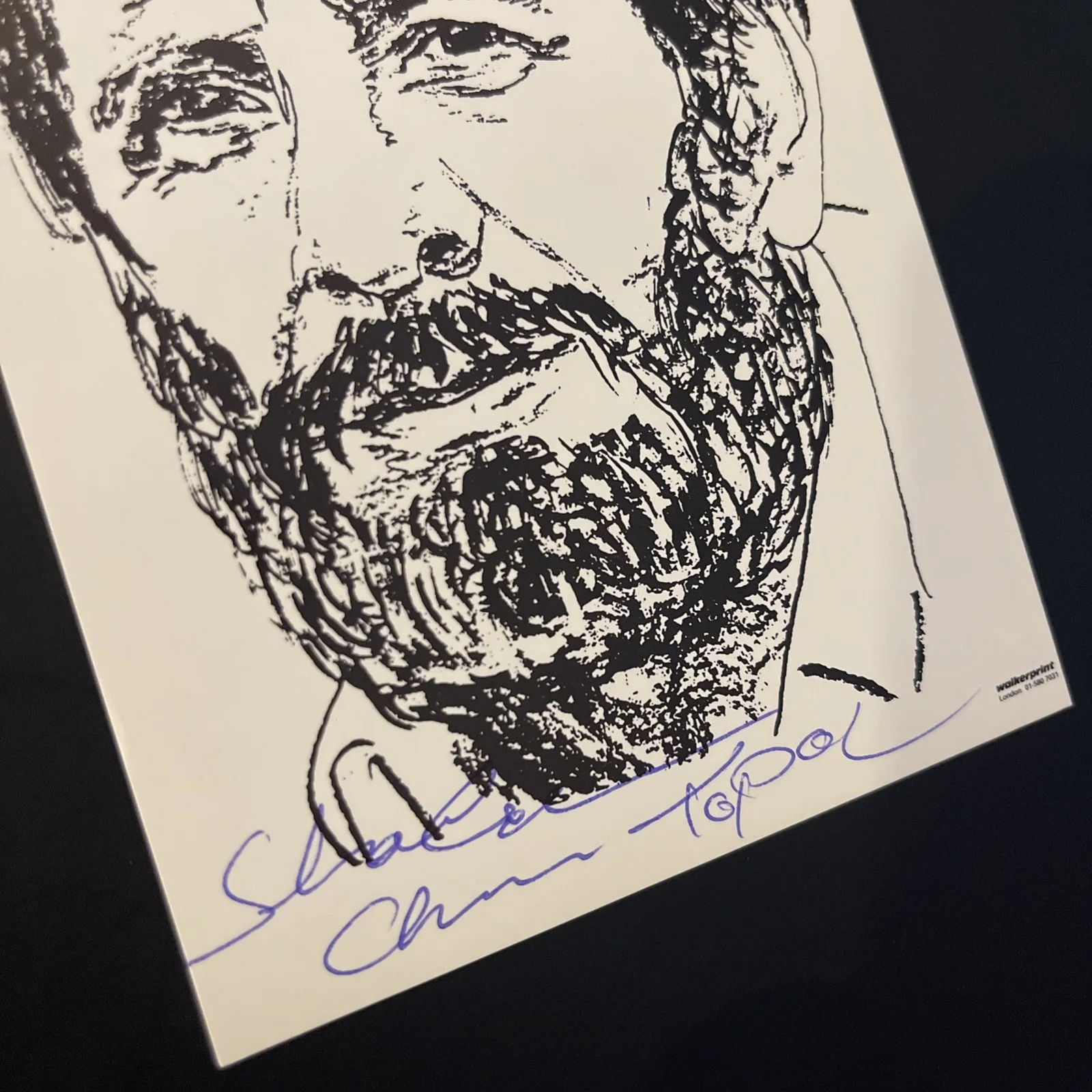 CHAIM TOPOL Fiddler On Roof, James Bond: Signed Celebrity Sketch Print 4x6” /KSK, image 4